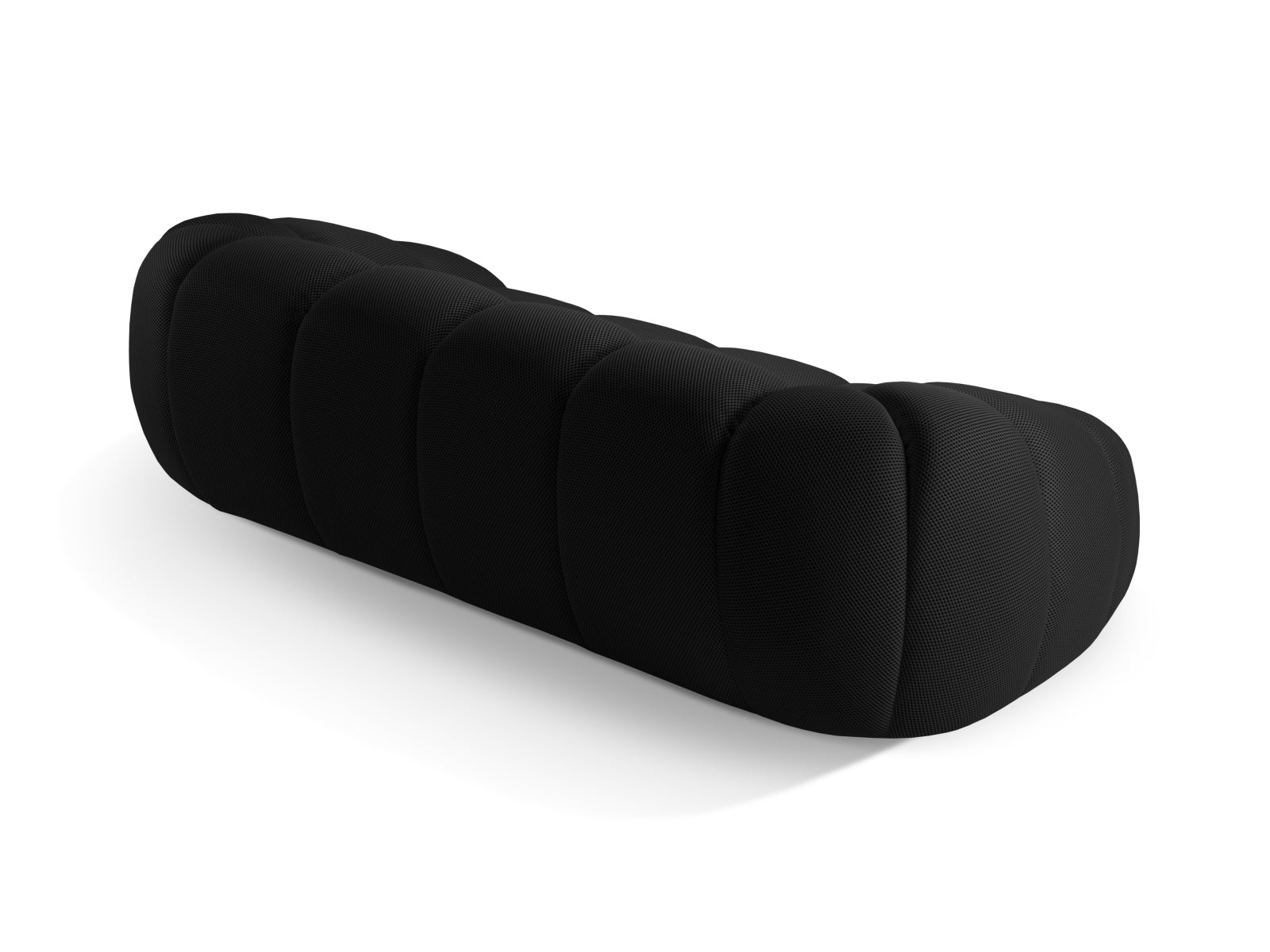 Elegantes 3-Sitzer Sofa Diana in klassischem Schwarz, ideal für stilvolle Wohnräume und entspannte Stunden von Micadoni.
