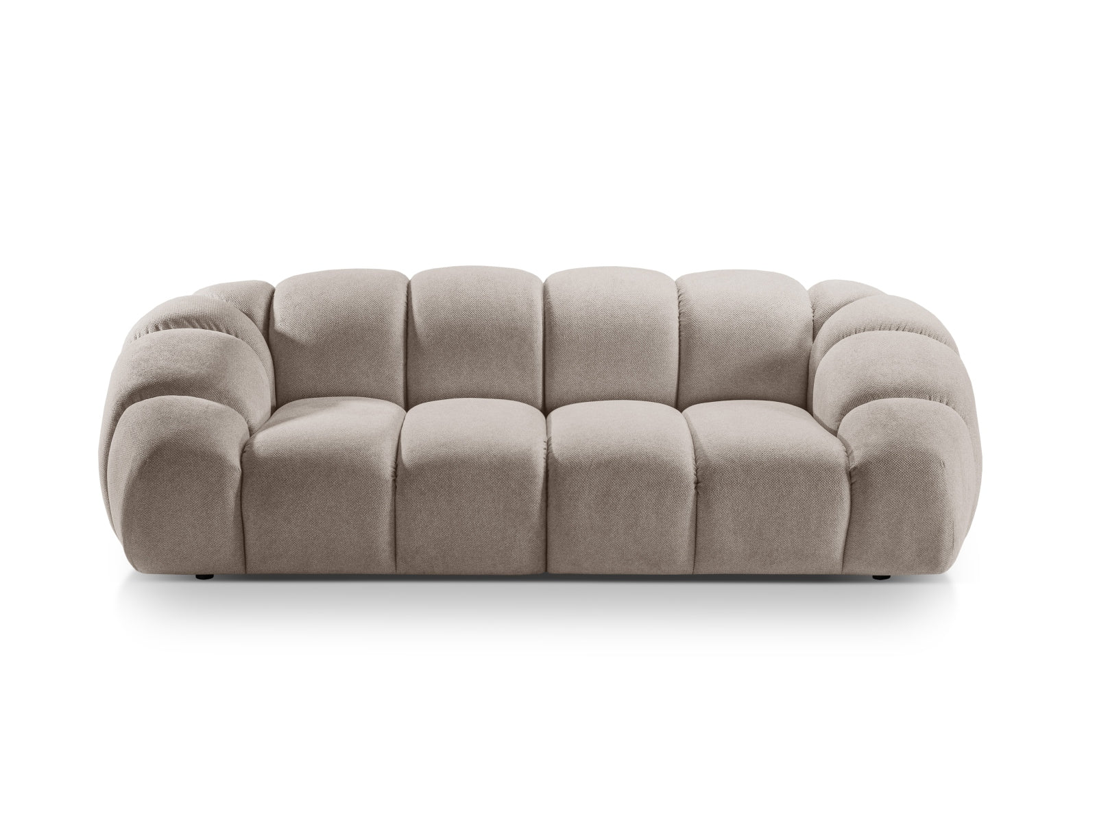 Elegantes 3-Sitzer Sofa "Diana" in edlem Dunkelbeige, ideal für stilvolle Wohnzimmer, entworfen von Micadoni.