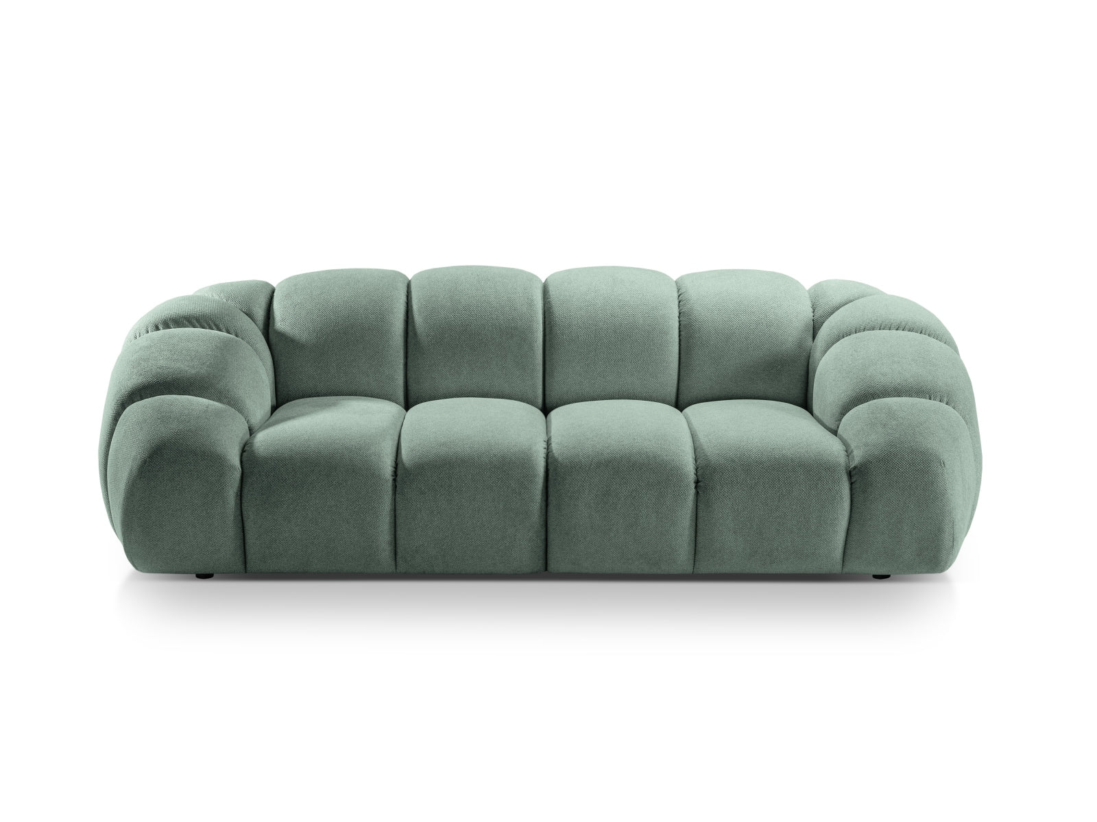 Elegantes 3-Sitzer Sofa "Diana" in sanftem Mint-Bubble, ideal für gemütliche Abende und stilvolle Einrichtung in jedem Zuhause.