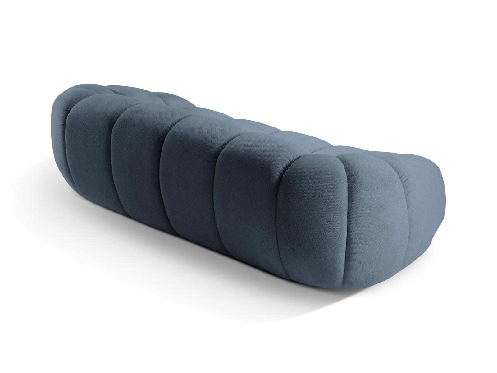 Elegantes 3-Sitzer Sofa Diana in modischem Blue Jeans-Bubble, ideal für gemütliche Abende und stilvolle Einrichtung.