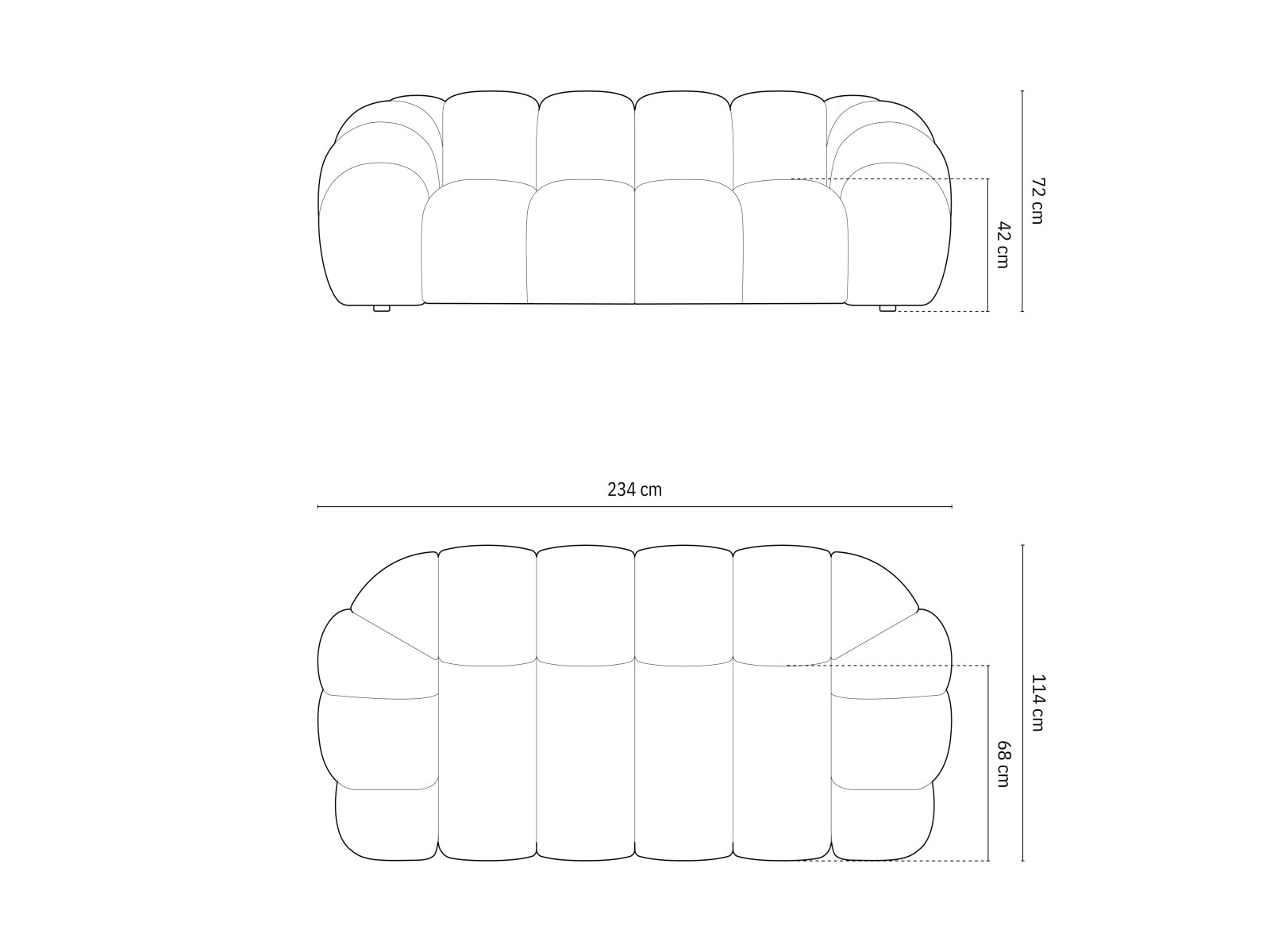 Erleben Sie das stilvolle Diana Sofa 3 Sitzer von Micadoni – ideal für Ihr Wohnzimmer, vereint modernes Design mit höchstem Komfort!