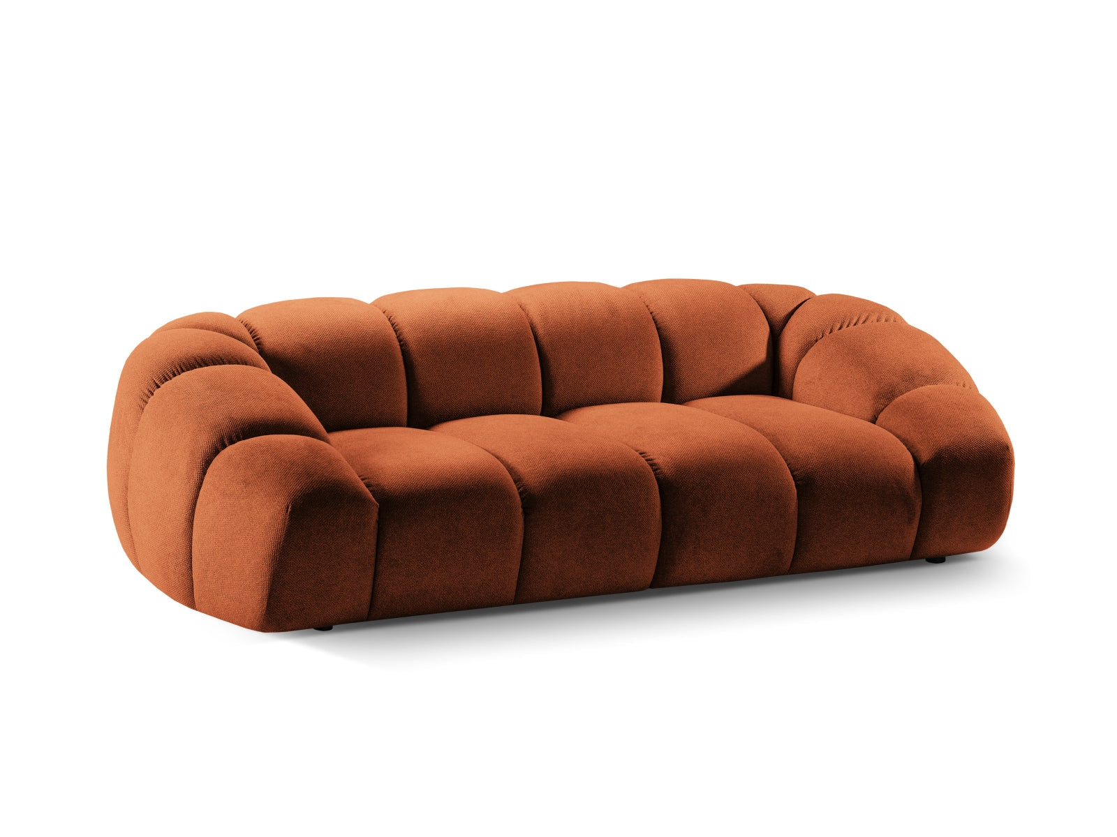 Stilvolles 3-Sitzer Sofa "Diana" in ansprechendem Terracotta, perfekt für einladende Wohnräume und entspannte Abende.