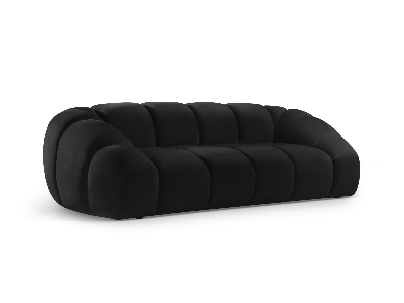 Stilvolles 3-Sitzer Sofa Diana von Micadoni, gefertigt aus luxuriösem Velours, perfekt für moderne und einladende Wohnumgebungen.