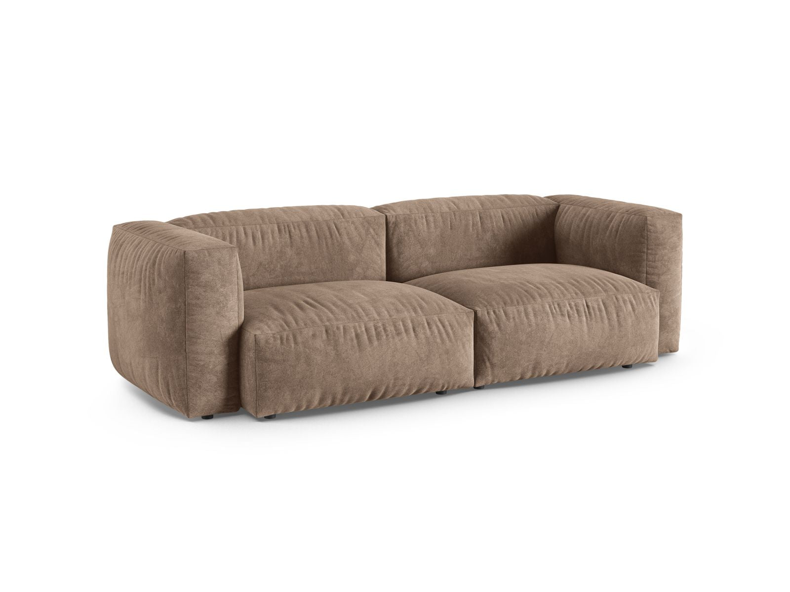 Elegantes 3-Sitzer Sofa XL Martina in Dunkelbeige, ideal für stilvolle Wohnräume, erhältlich bei KAQTU Design AG.