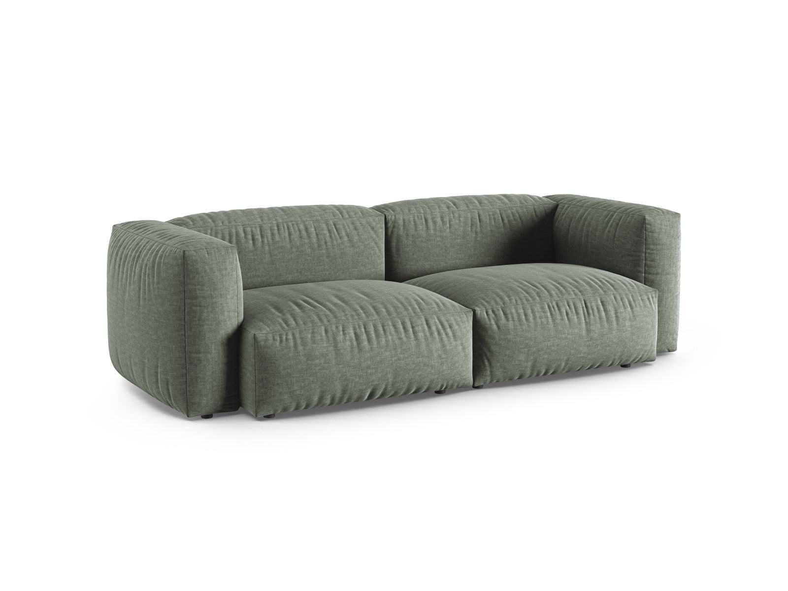 Elegantes 3-Sitzer Sofa XL Martina in Moss Green-Boston, ideal für stilvolle Wohnräume, erhältlich bei KAQTU Design AG.