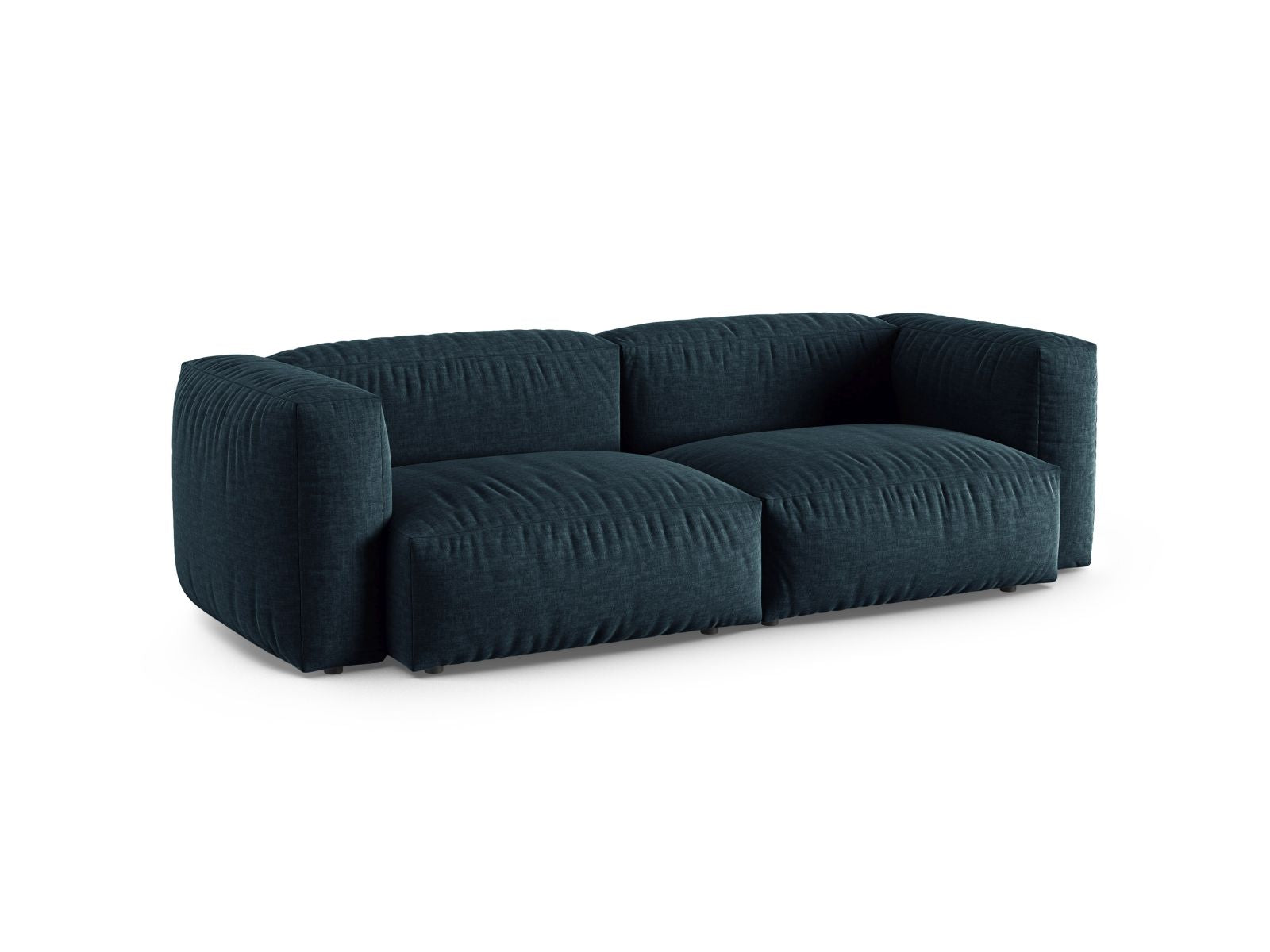 Elegantes 3-Sitzer Sofa XL Martina in stilvollem Blue Jeans-Boston, ideal für moderne Wohnräume und gemütliche Abende.