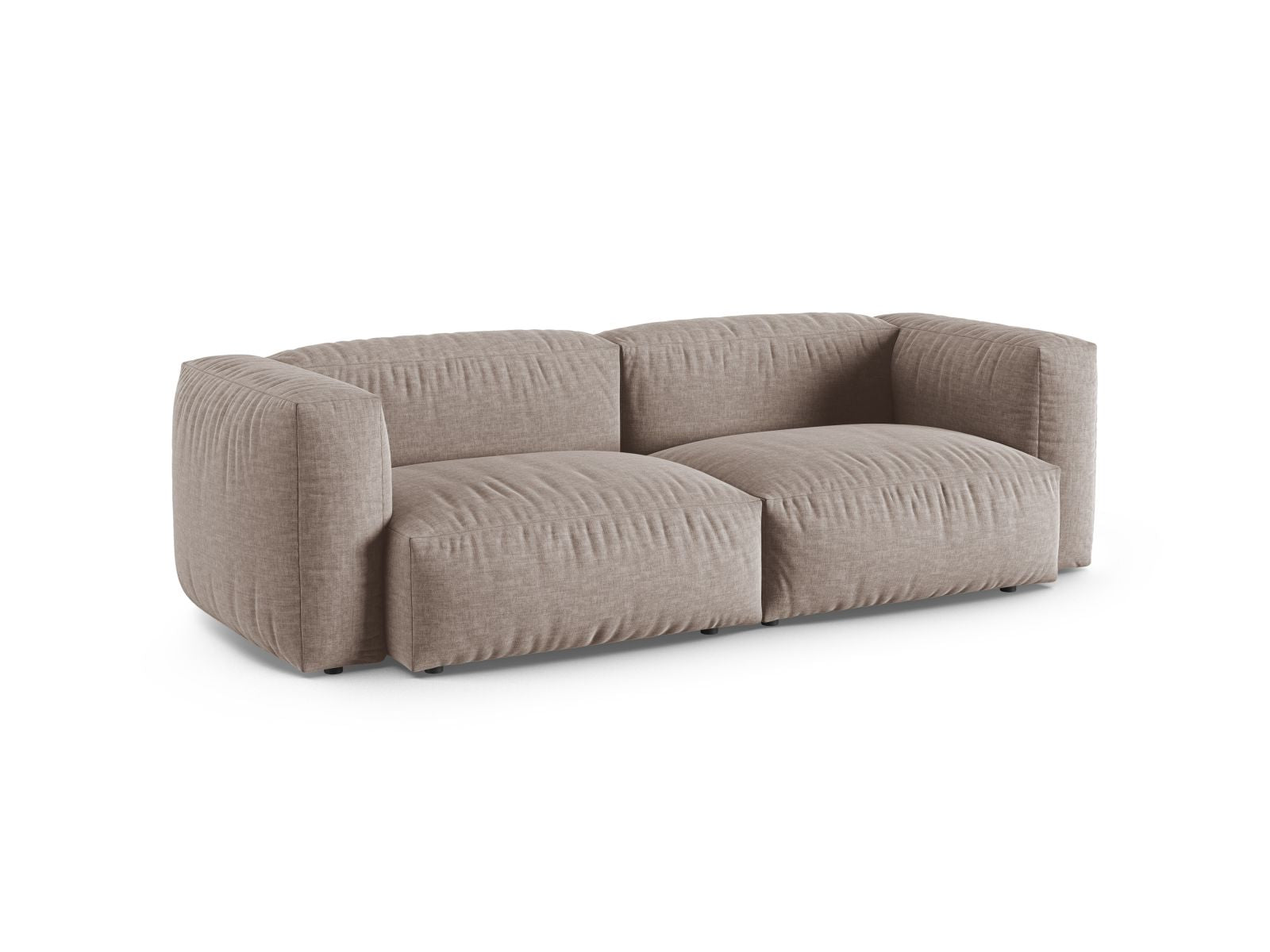 Elegantes 3-Sitzer Sofa XL Martina in Dunkelbeige, ideal für stilvolle Wohnräume, präsentiert von Micadoni.