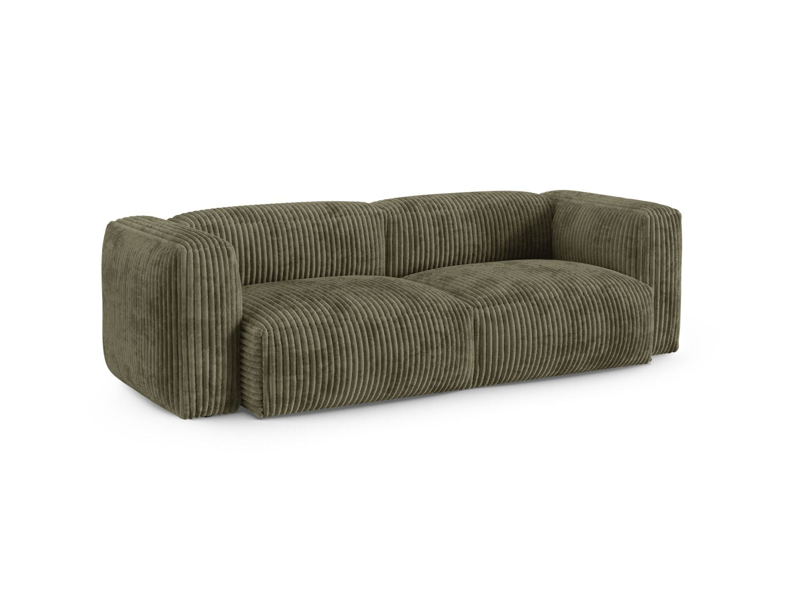 Elegantes 3-Sitzer Sofa XL Martina in Moss Green-Tilia, ideal für stilvolle Wohnräume, erhältlich bei KAQTU Design AG.