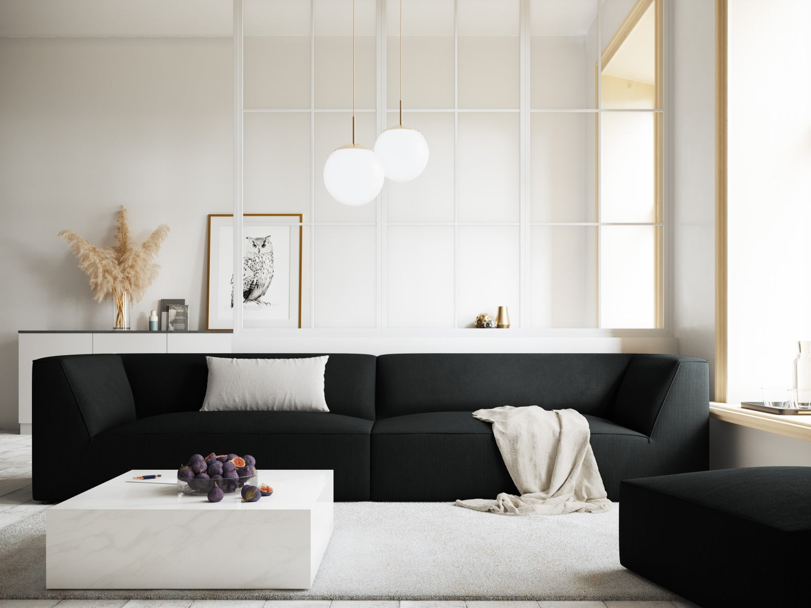 Elegantes Ruby Sofa für 4 Personen in stilvollem Design, ideal für moderne Wohnräume. Hochwertige Verarbeitung von Micadoni.