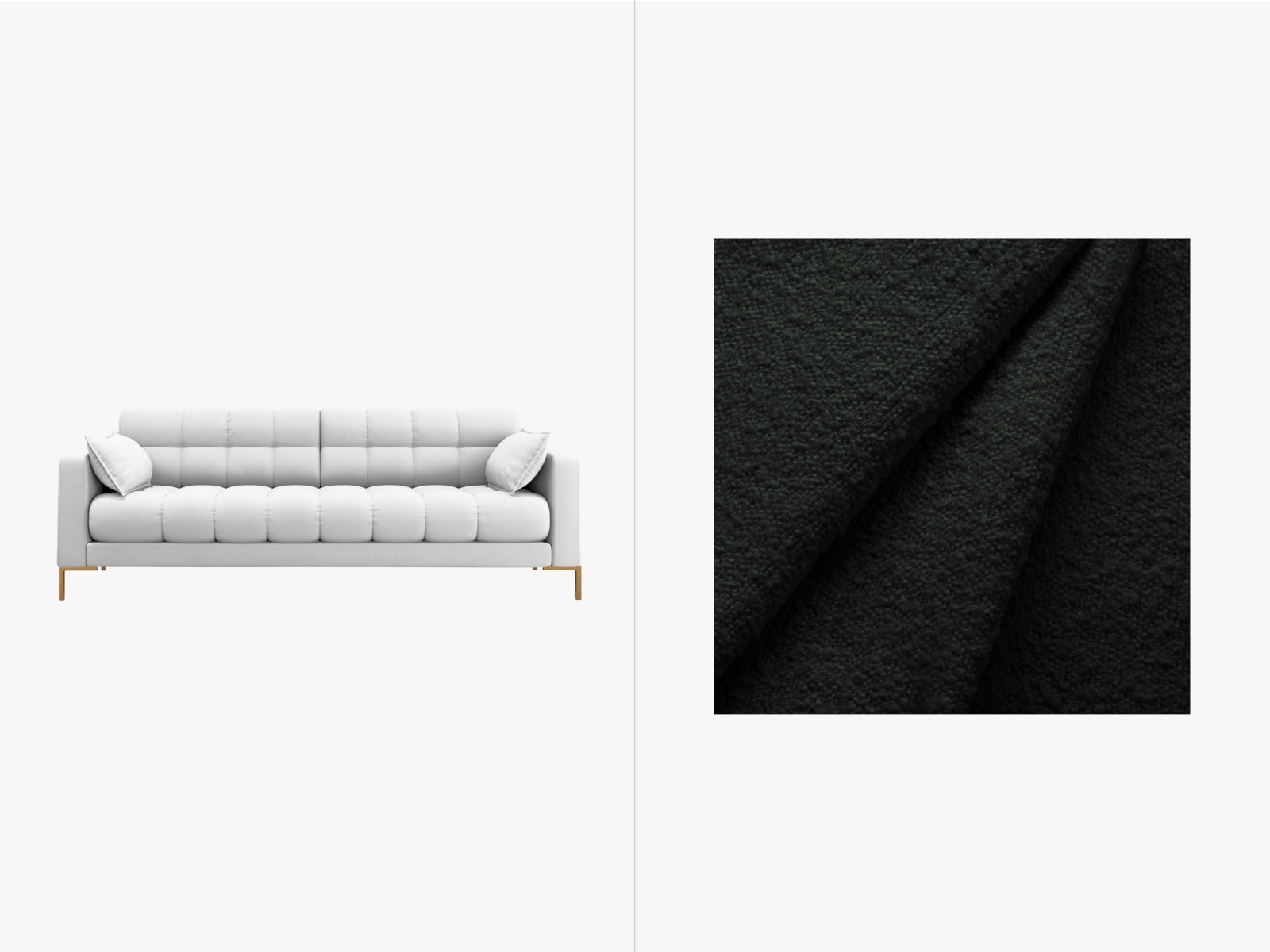Mamaia Sofa 4 Sitzer in Black/Gold präsentiert im Onlineshop von KAQTU Design AG. 4er Sofa ist von Micadoni