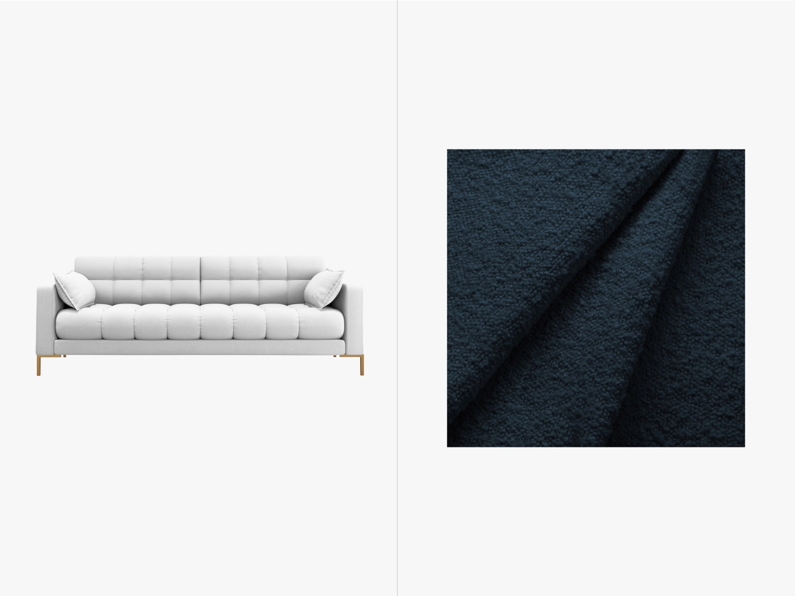 Mamaia Sofa 4 Sitzer in Dark Blue/Gold präsentiert im Onlineshop von KAQTU Design AG. 4er Sofa ist von Micadoni