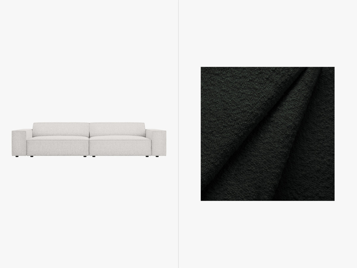Jodie Boucle modulares Sofa 4 Sitzer in Black-Baloo präsentiert im Onlineshop von KAQTU Design AG. 3er Sofa ist von Micadoni