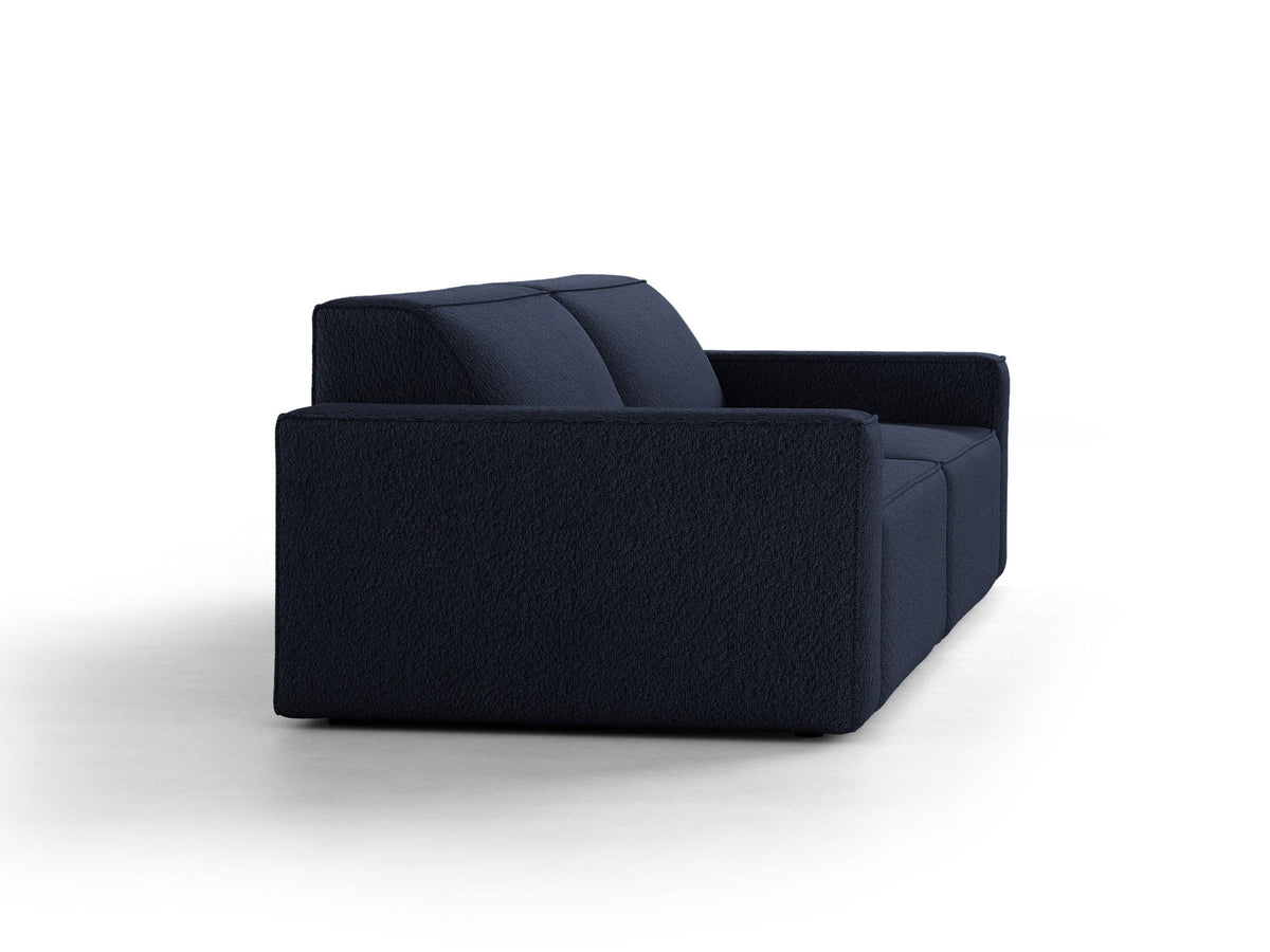 Jodie Boucle modulares Sofa 4 Sitzer in Dark Blue-Baloo präsentiert im Onlineshop von KAQTU Design AG. 4er Sofa ist von Micadoni