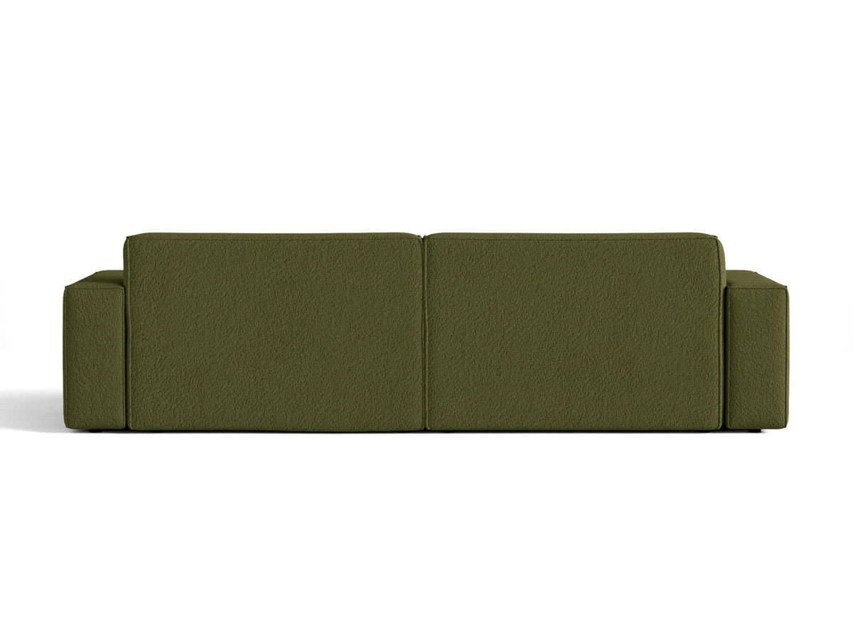 Jodie Boucle modulares Sofa 4 Sitzer in Dark Olive Green-Baloo präsentiert im Onlineshop von KAQTU Design AG. 4er Sofa ist von Micadoni