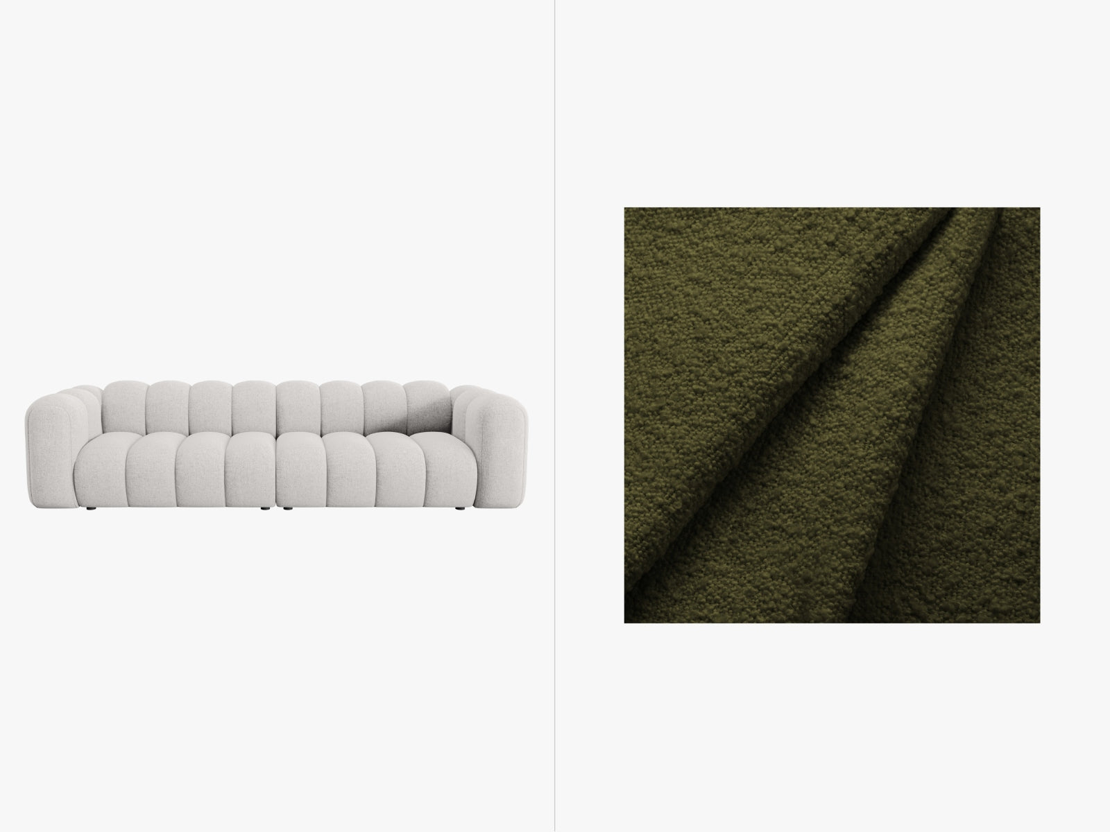 Lupine Modulares Sofa 4 Sitzer in Dark Olive Green präsentiert im Onlineshop von KAQTU Design AG. 3er Sofa ist von Micadoni