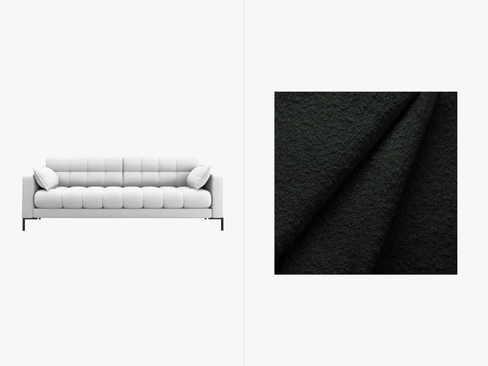 Mamaia Sofa 4 Sitzer in Black/Schwarz präsentiert im Onlineshop von KAQTU Design AG. 4er Sofa ist von Micadoni