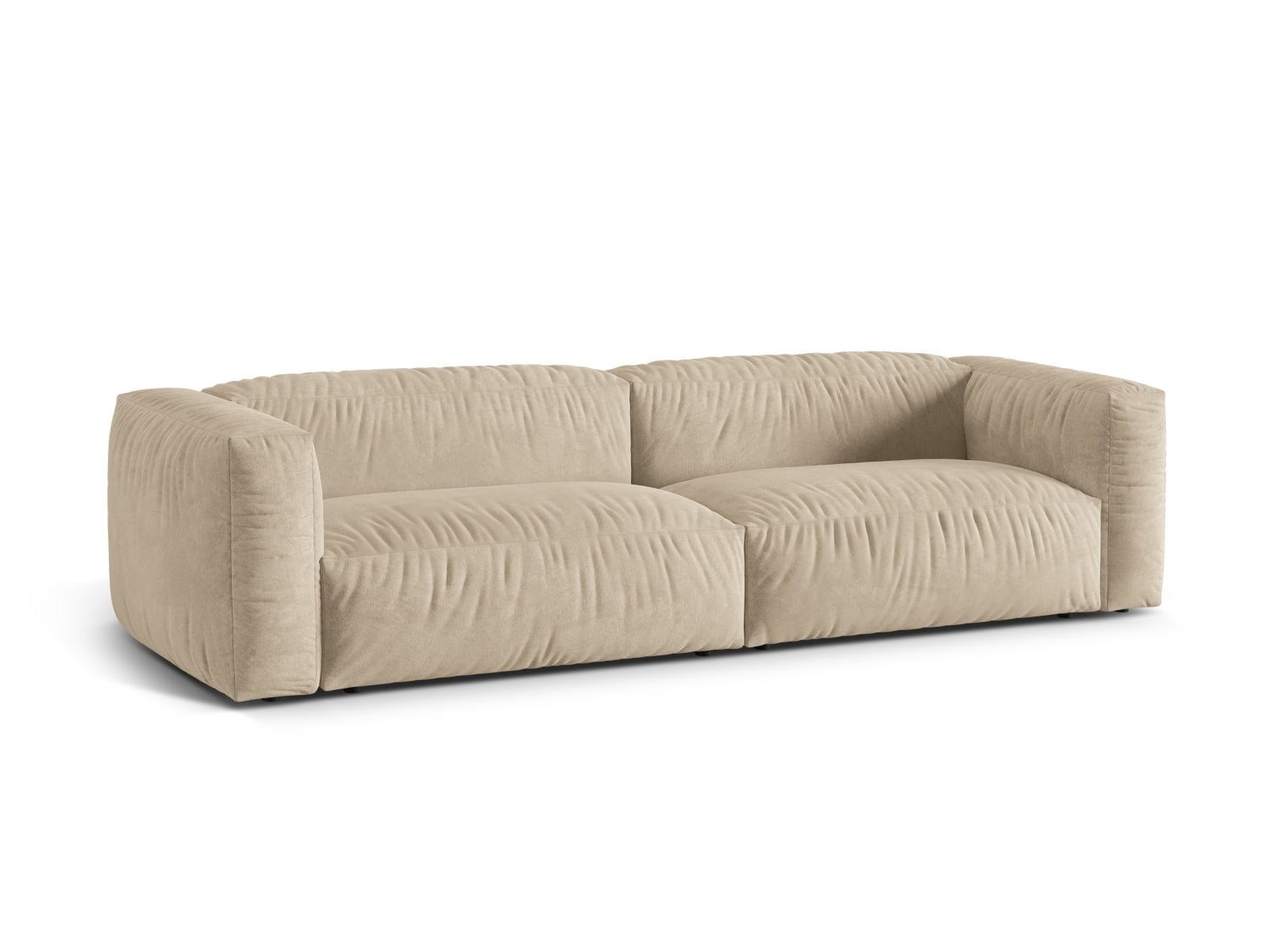 Elegantes, beiges 4-Sitzer Sofa Martina von Micadoni, ideal für stilvolle Wohnräume und flexible Einrichtungslösungen.