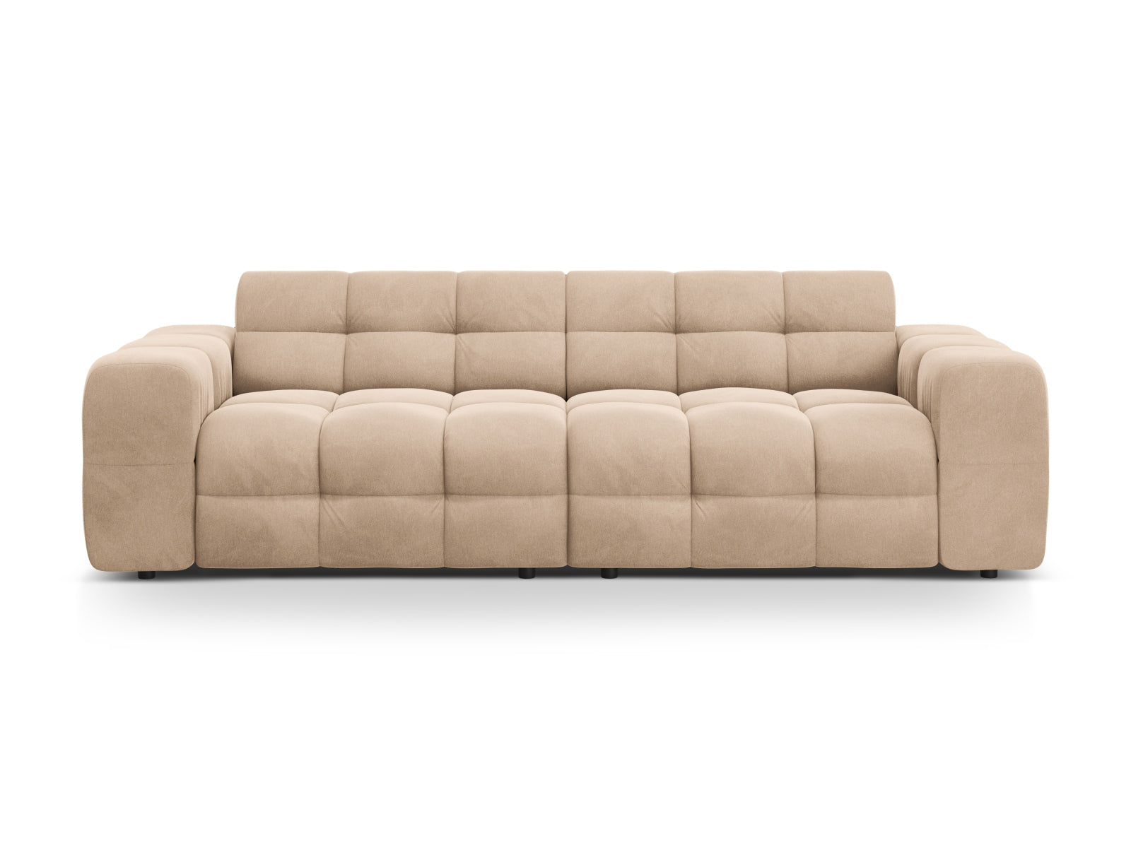 Kendal Velour Sofa 4 Sitzer in Almond Beige-Magic Velvet präsentiert im Onlineshop von KAQTU Design AG. 4er Sofa ist von Micadoni