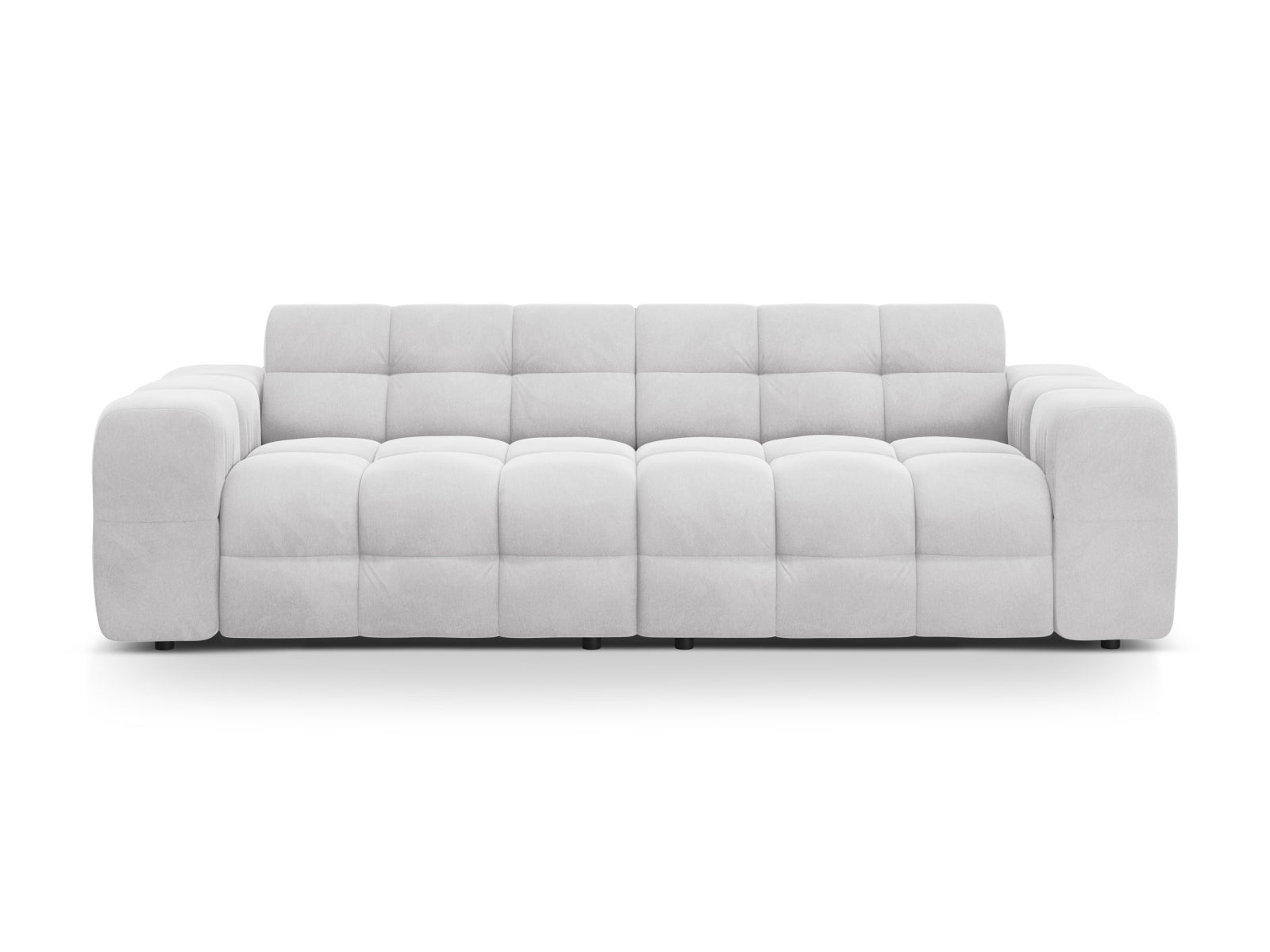 Kendal Velour Sofa 4 Sitzer in Light Grey präsentiert im Onlineshop von KAQTU Design AG. 4er Sofa ist von Micadoni