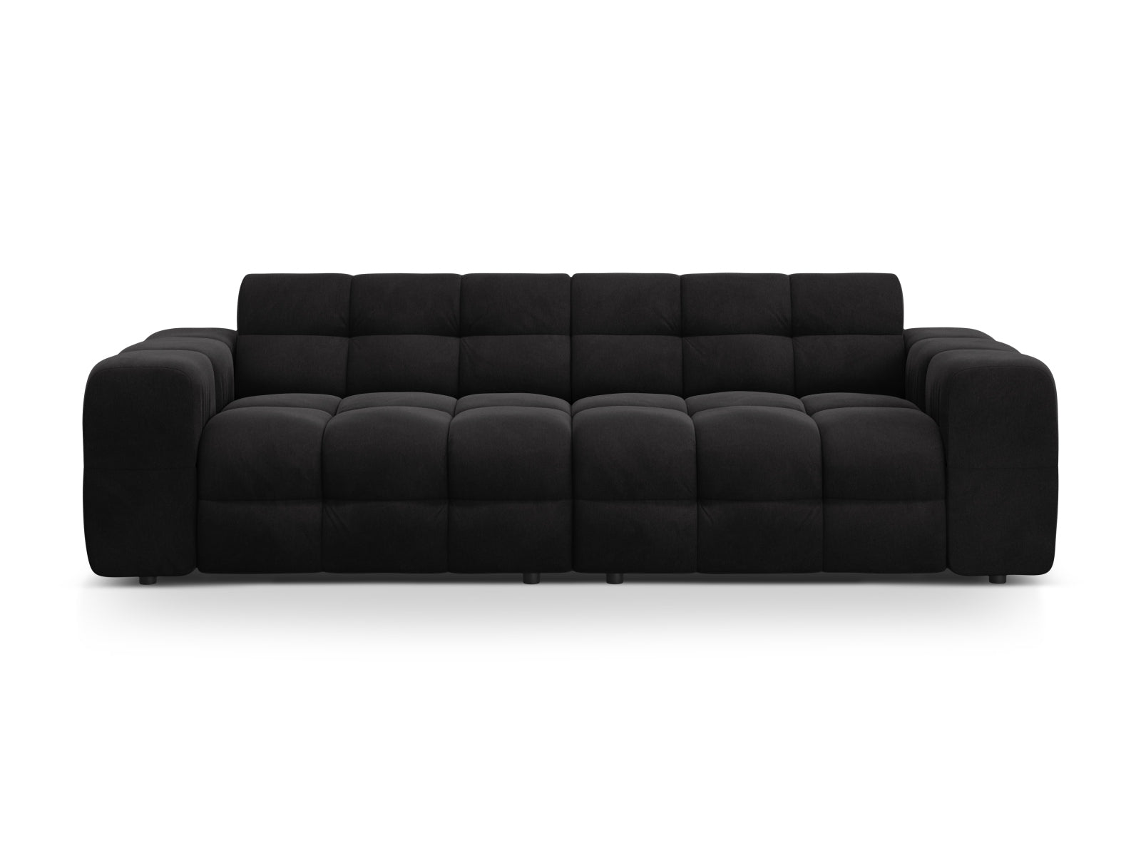 Kendal Velour Sofa 4 Sitzer in Black präsentiert im Onlineshop von KAQTU Design AG. 4er Sofa ist von Micadoni