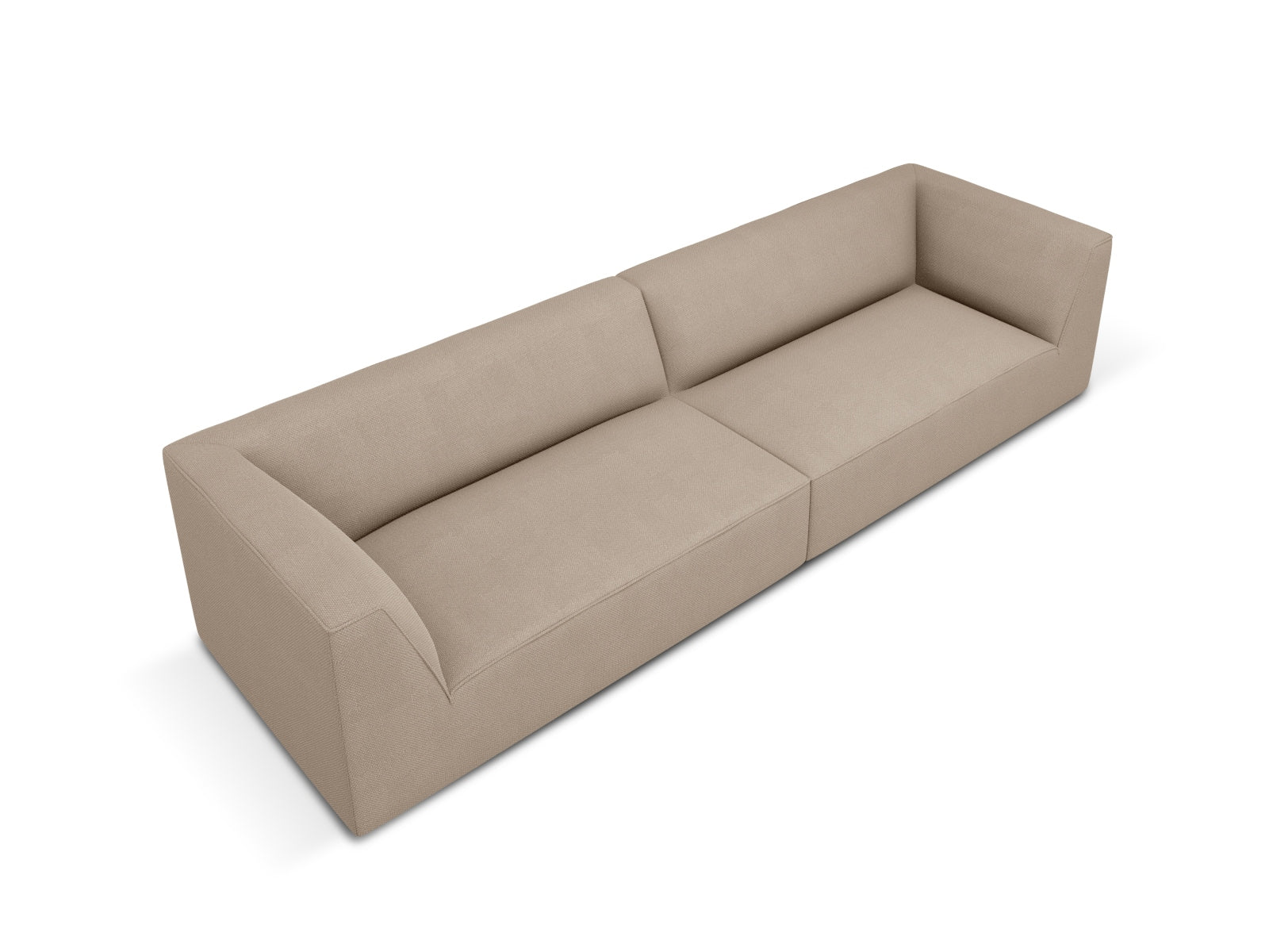 Gemütliches 4-Sitzer Ruby Sofa in edlem Dunkelbeige, perfekt für stilvolle Wohnzimmer und entspannte Abende, erhältlich bei Micadoni.