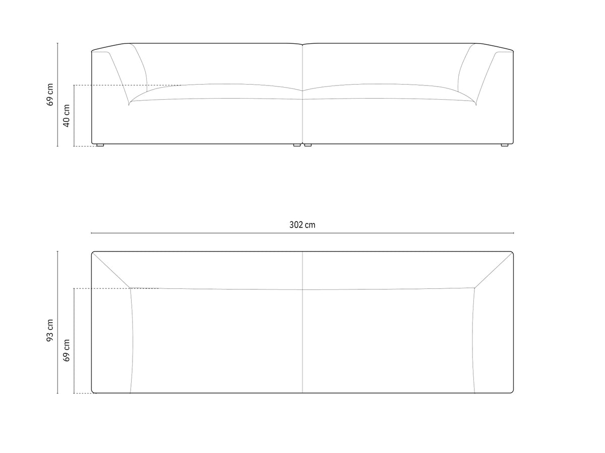 Ruby Sofa 4 Sitzer in Green-Ottawa präsentiert im Onlineshop von KAQTU Design AG. 4er Sofa ist von Micadoni