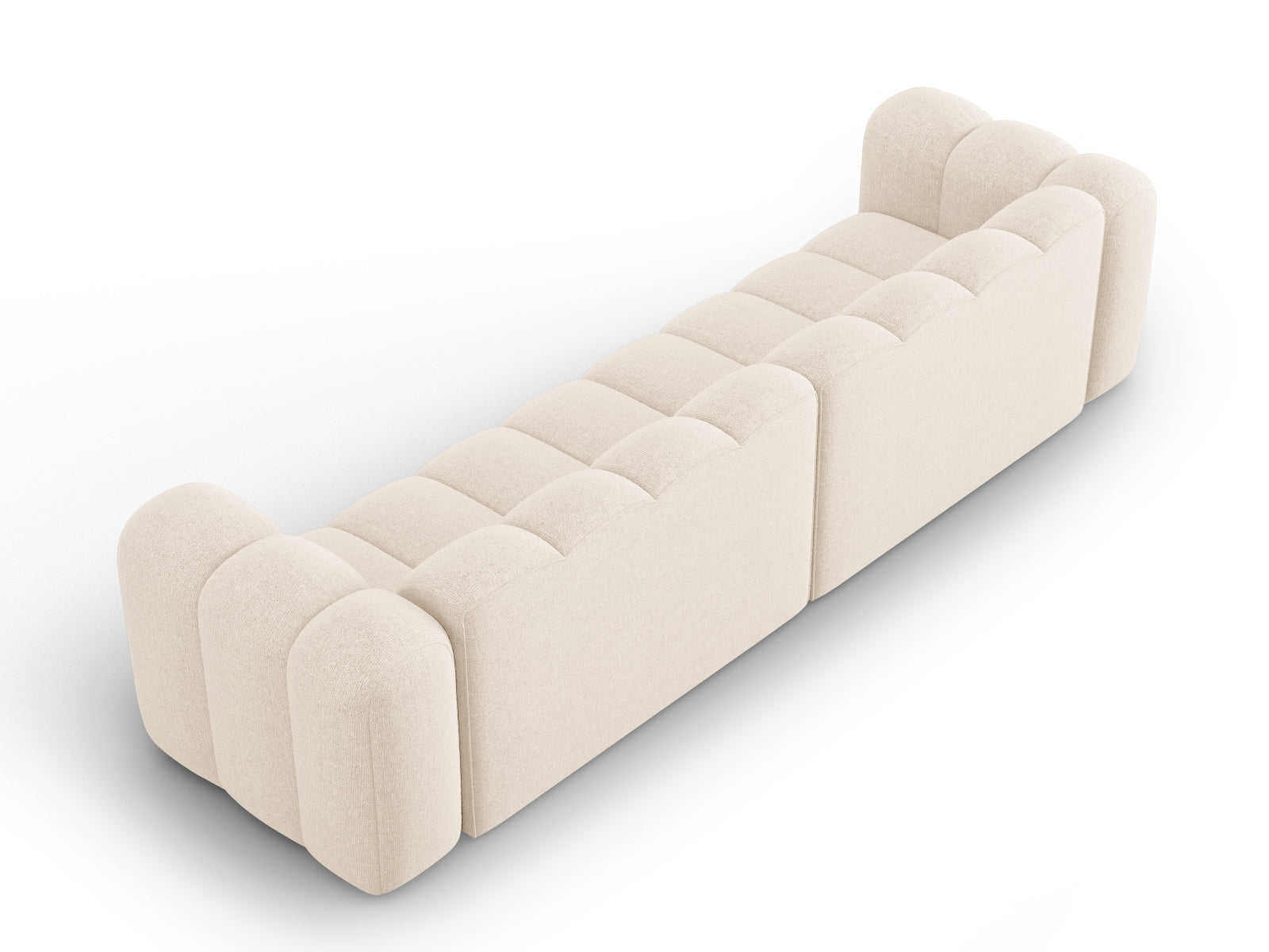 Gestalten Sie Ihr Wohnzimmer mit dem Lupine 4-Sitzer Sofa von Micadoni. Modular, stilvoll und bequem – der perfekte Ort zum Entspannen!