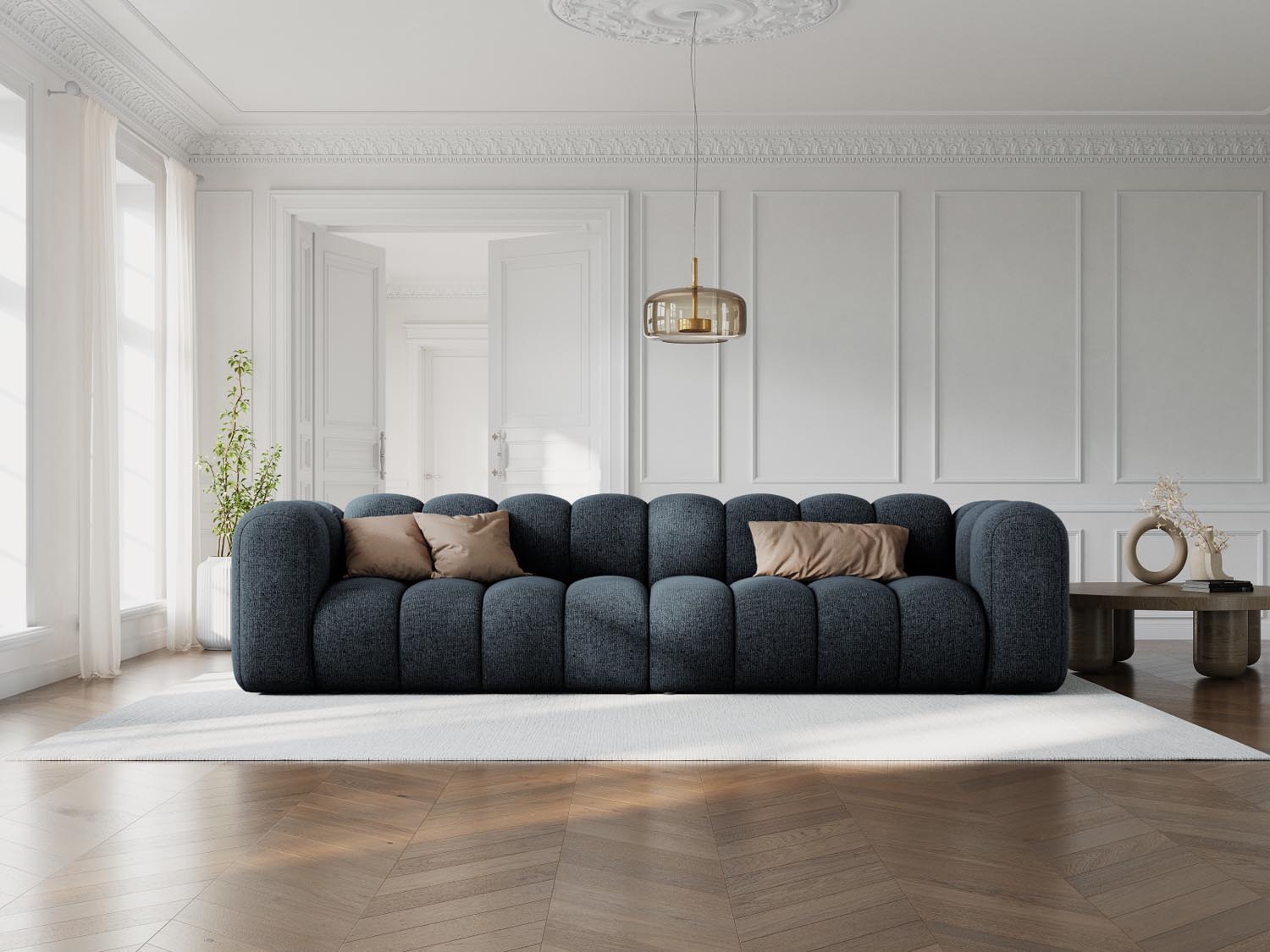 Entdecken Sie das vielseitige Lupine Modulare Sofa 4 Sitzer von Micadoni – stilvoll, komfortabel und perfekt für Ihr Zuhause.