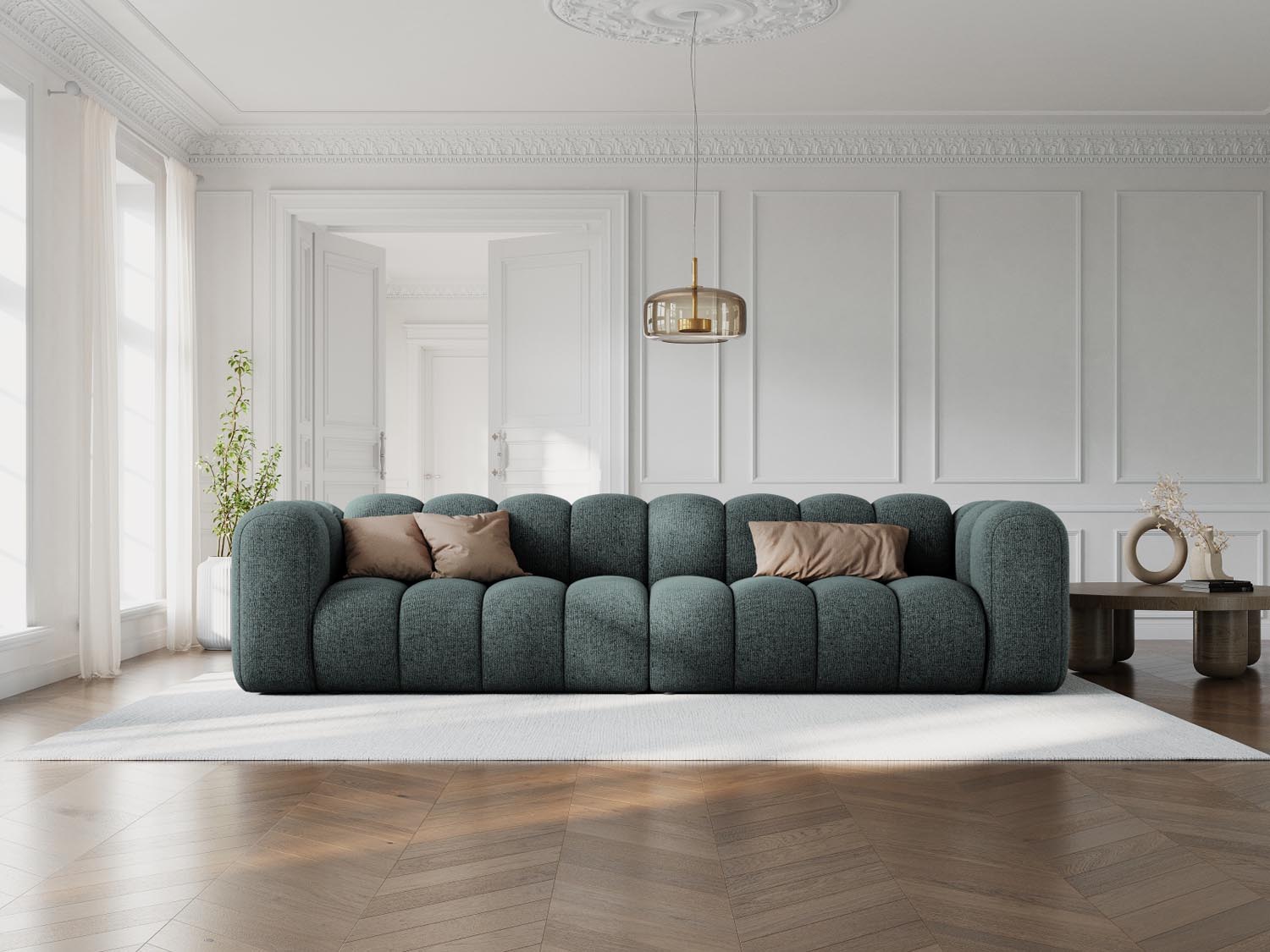Entdecken Sie das vielseitige Lupine Modulare Sofa 4 Sitzer von Micadoni – stilvoll, komfortabel und perfekt für Ihr Zuhause.