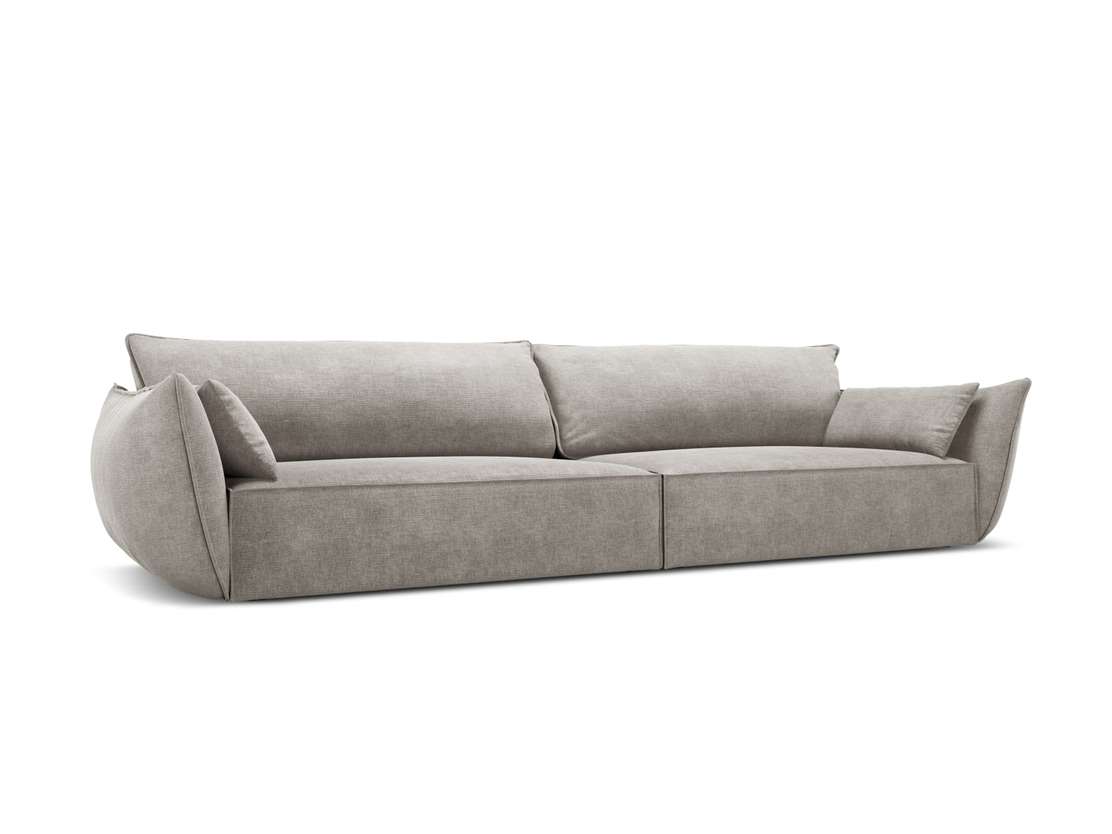 Elegantes Kaelle 4-Sitzer Sofa in hellem Grau, stilvoll und modern, ideal für jedes Wohnzimmer, von Micadoni.