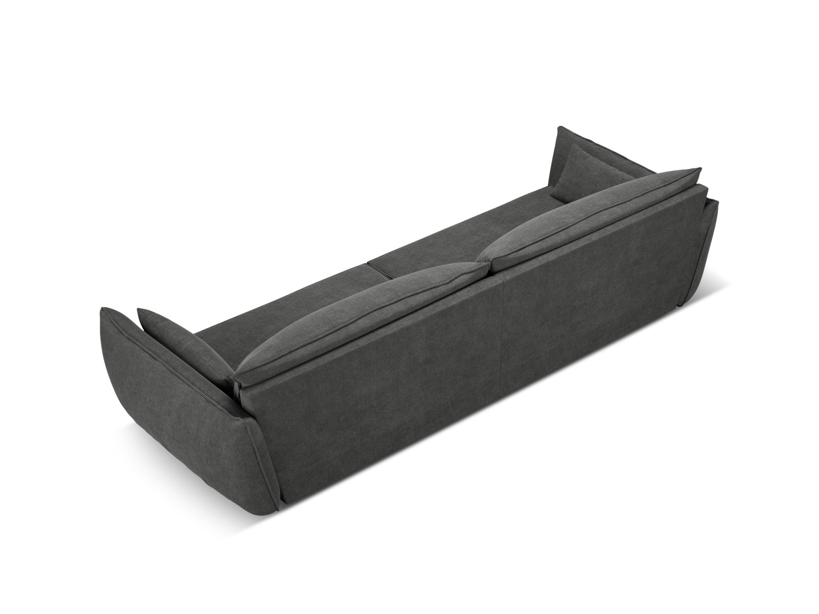 Modernes 4-Sitzer Sofa Kaelle in edlem Dunkelgrau von Micadoni, perfekt für entspannte Stunden und stilvolle Einrichtung.