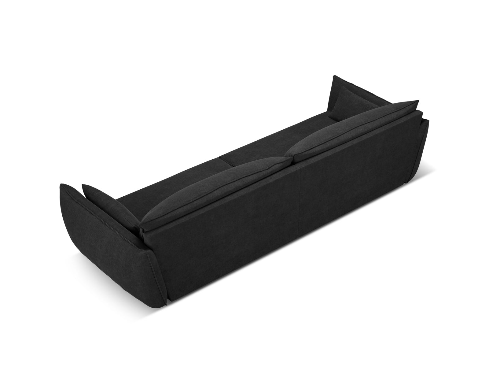 Schickes Kaelle 4-Sitzer Sofa in edlem Schwarz, perfekt für zeitgemäße Einrichtungen und gemütliche Abende. Entdecken Sie es bei KAQTU.
