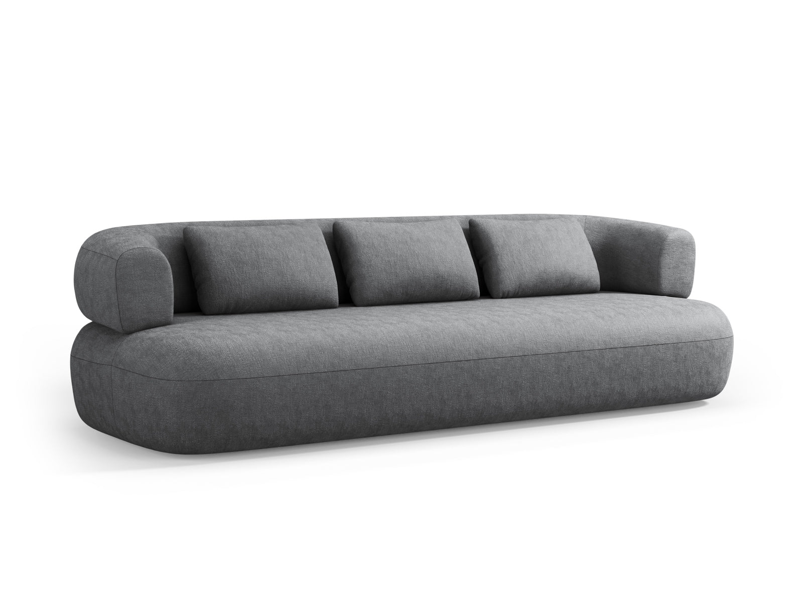 Elegantes Jenny Sofa für 4 Personen in Dunkelgrau, ideal für stilvolle Wohnräume. Hochwertige Verarbeitung von Micadoni.
