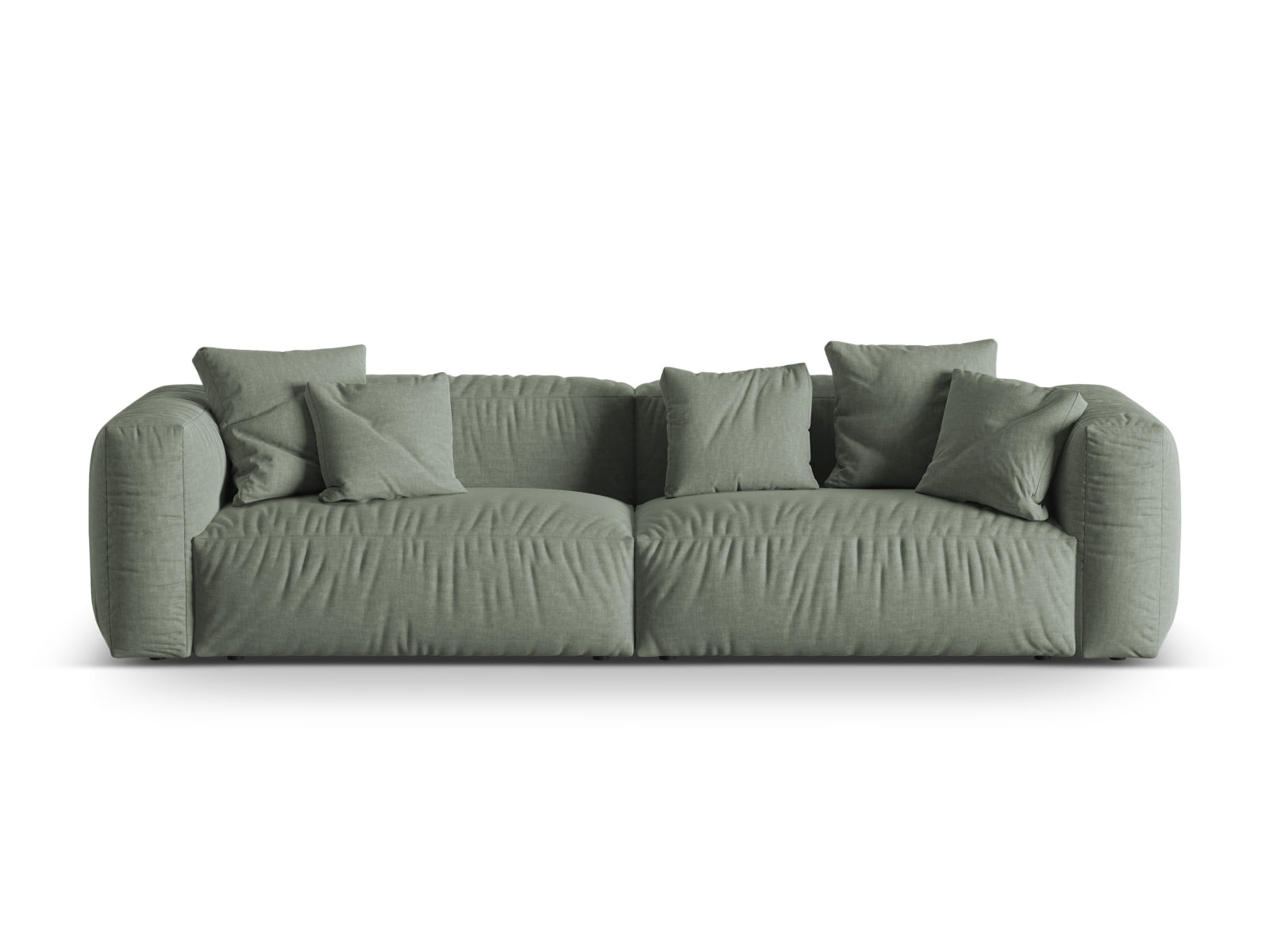 Martina Modulares Sofa 4 Sitzer in Moss Green-Boston präsentiert im Onlineshop von KAQTU Design AG. 3er Sofa ist von Micadoni