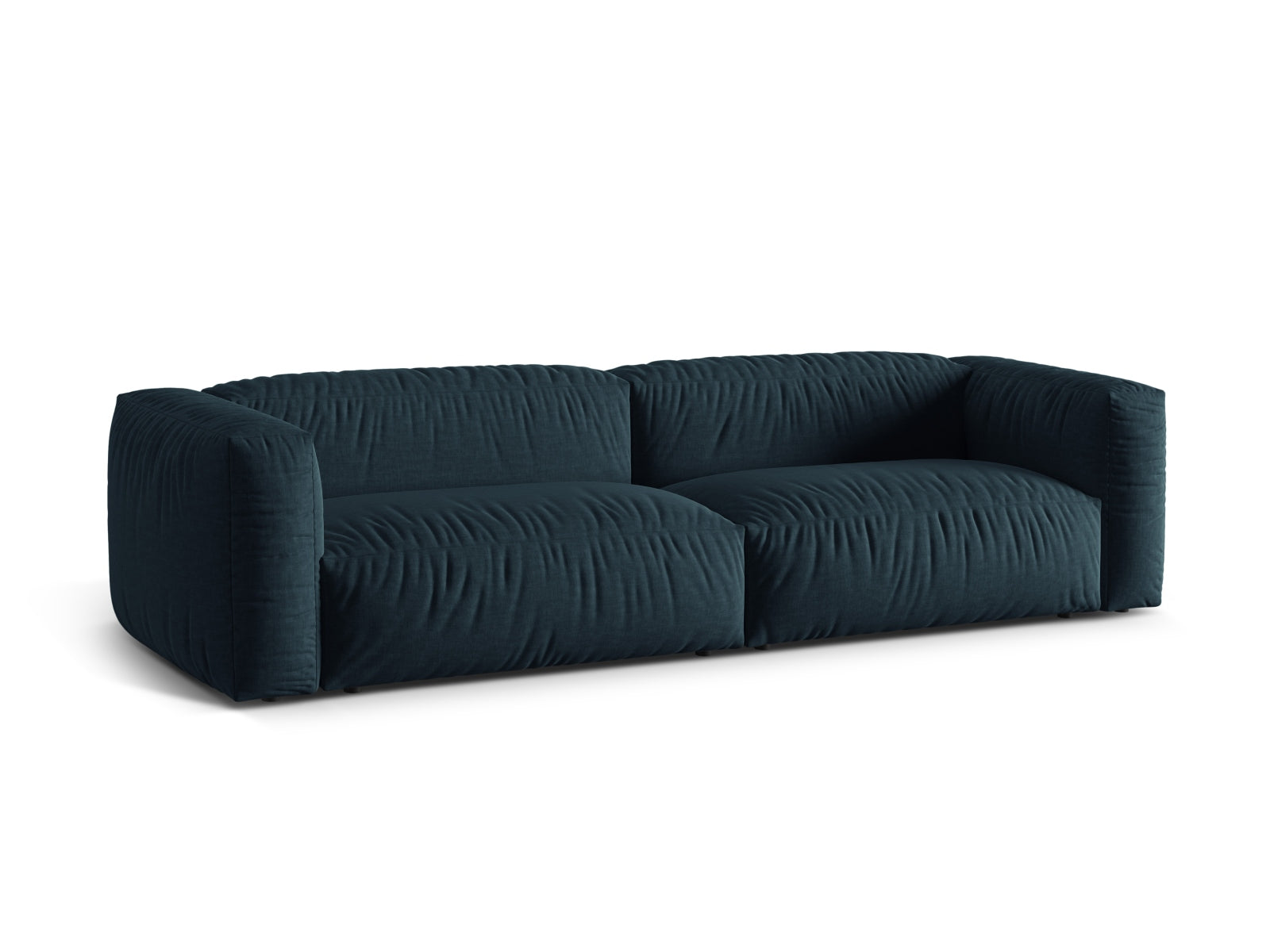 Elegantes Martina 4-Sitzer Sofa in Blue Jeans-Boston, modulares Design von Micadoni, ideal für stilvolle Wohnräume.