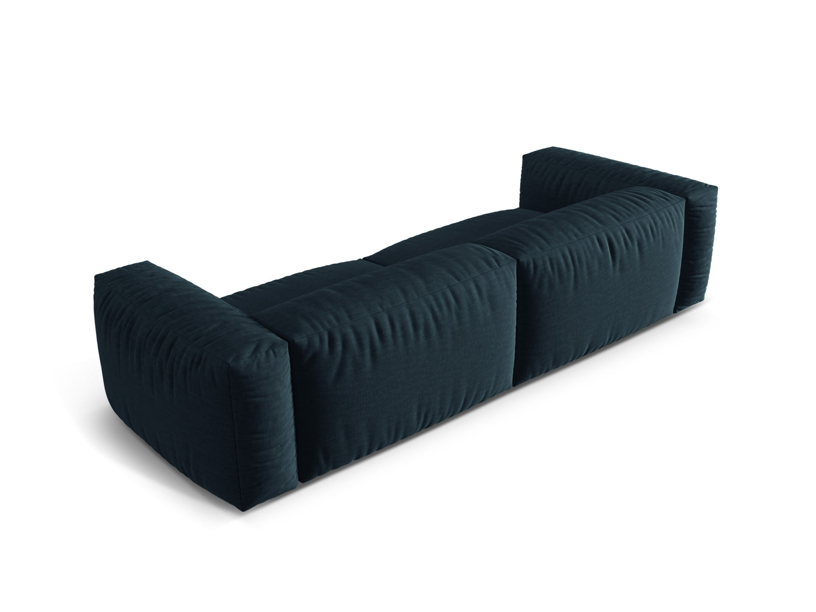 Modernes Martina 4-Sitzer Sofa in Blue Jeans-Boston, vielseitig und anpassbar, perfekt für gemütliche und stilvolle Wohnbereiche.