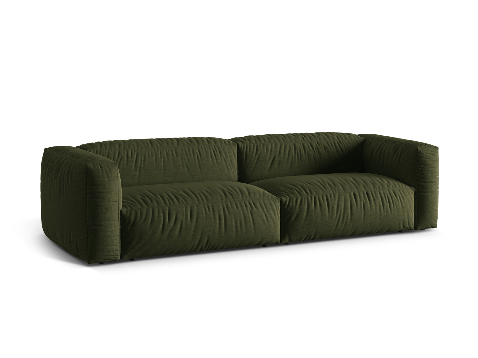 Elegantes Martina 4-Sitzer Sofa in stilvollem Grün, ideal für moderne Wohnräume. Modulares Design von Micadoni für flexible Einrichtung.