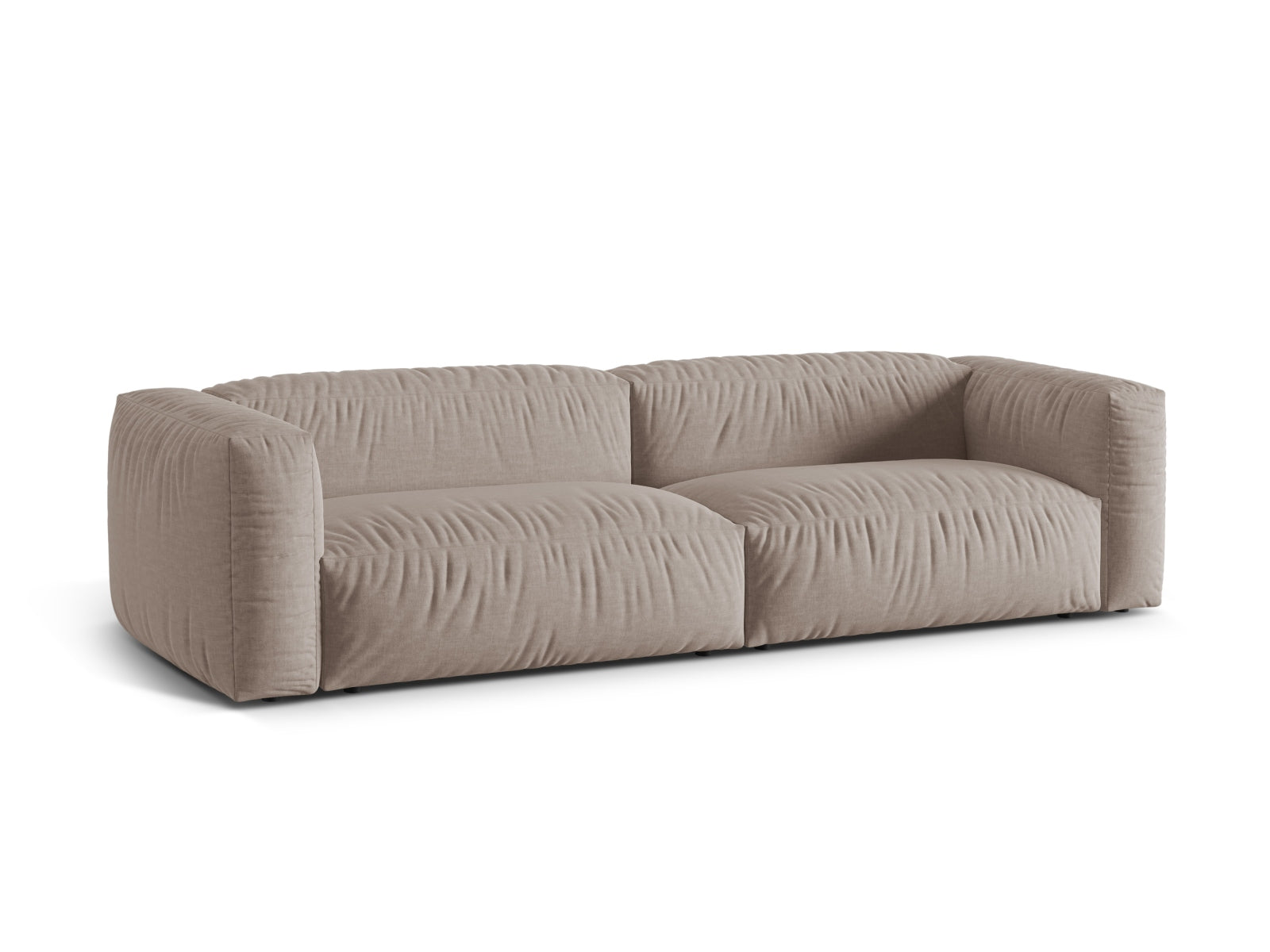 Elegantes Martina 4-Sitzer Sofa in Dunkelbeige von Micadoni, ideal für stilvolle Wohnräume und gemütliche Abende.