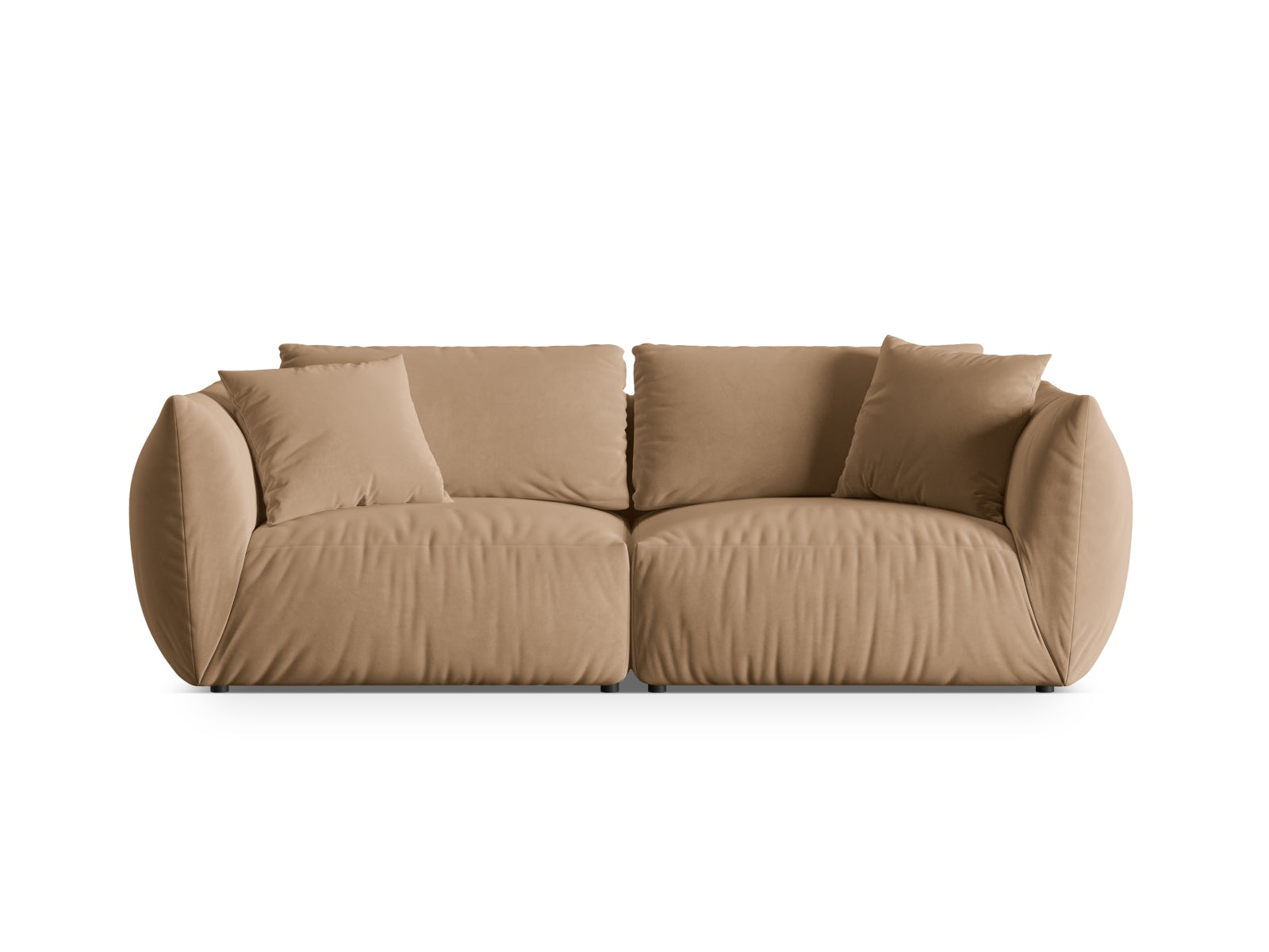 Chris Velour Modular Sofa 4 Sitzer in Sand-Casino präsentiert im Onlineshop von KAQTU Design AG. 4er Sofa ist von Micadoni