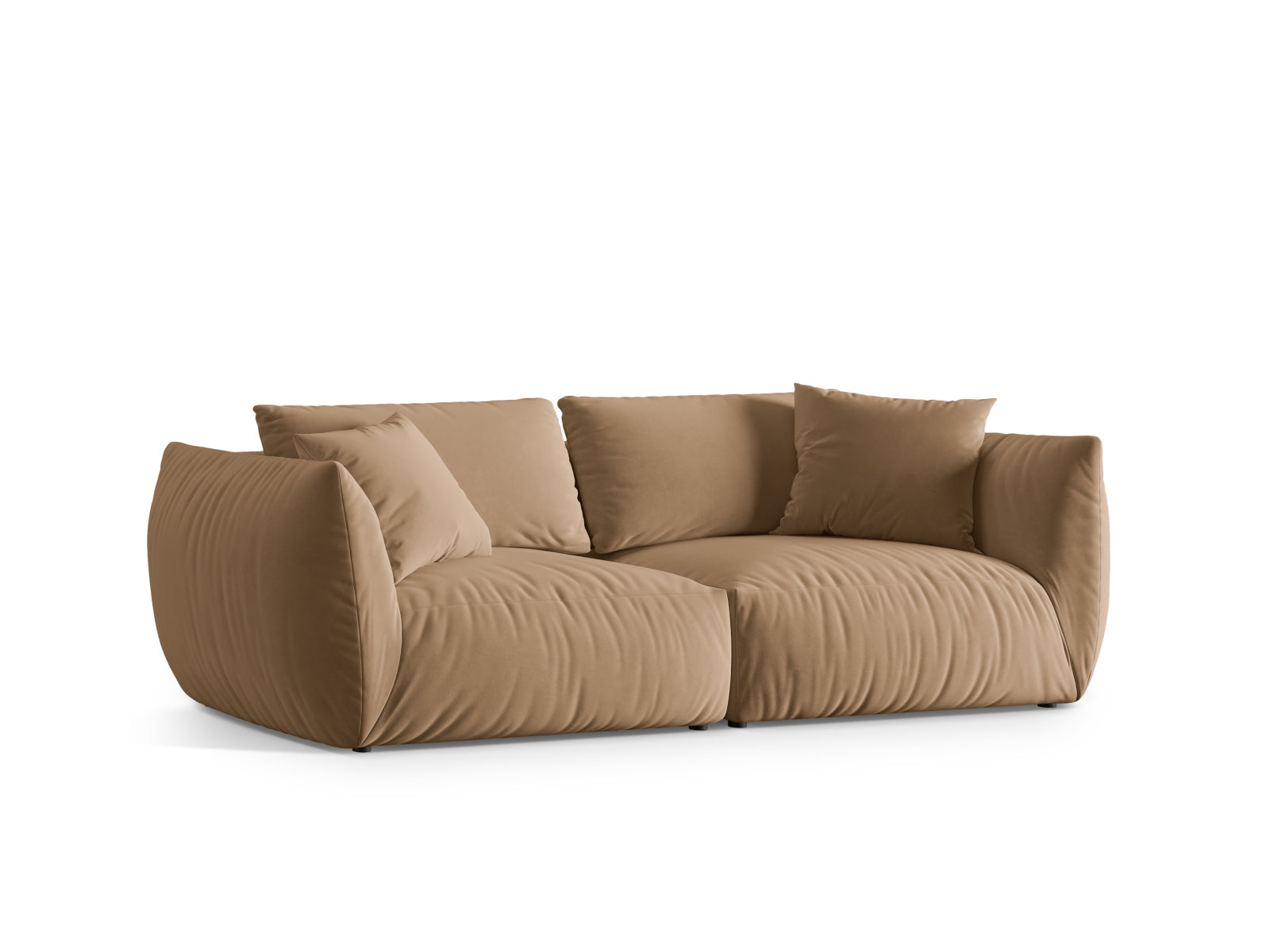 Chris Velour Modular Sofa 4 Sitzer in Sand-Casino präsentiert im Onlineshop von KAQTU Design AG. 4er Sofa ist von Micadoni