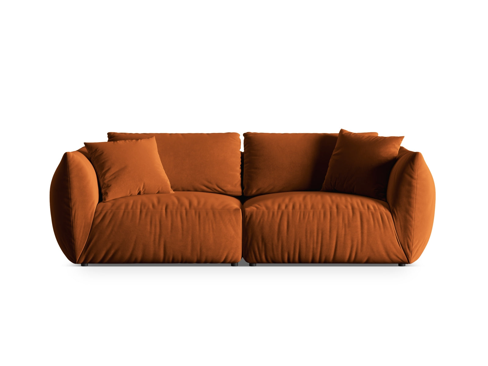 Chris Velour Modular Sofa 4 Sitzer in Terracotta-Casino präsentiert im Onlineshop von KAQTU Design AG. 4er Sofa ist von Micadoni