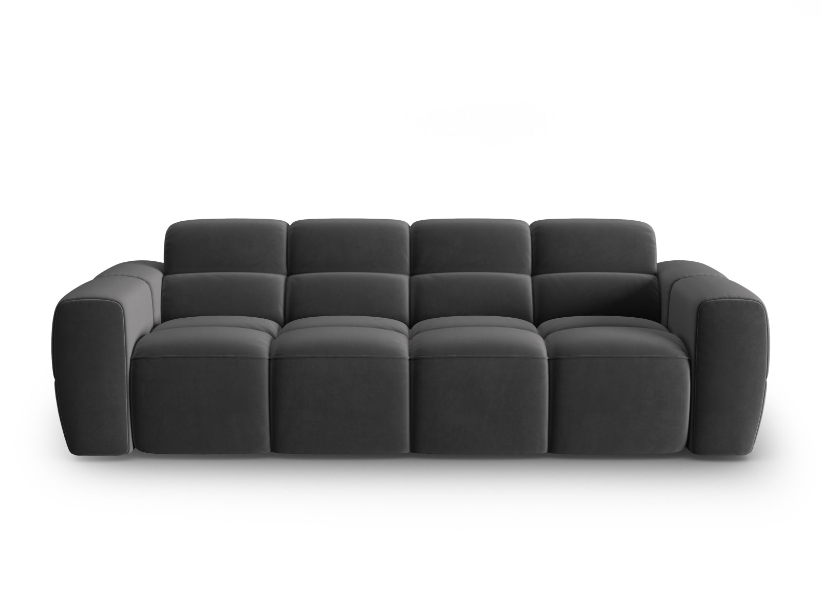 Lisa Velour Sofa 4 Sitzer in Dark Grey präsentiert im Onlineshop von KAQTU Design AG. 4er Sofa ist von Micadoni