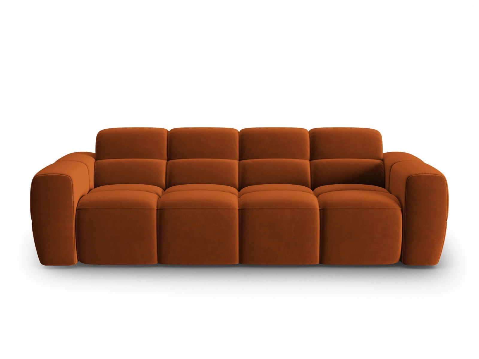 Lisa Velour Sofa 4 Sitzer in Terracotta präsentiert im Onlineshop von KAQTU Design AG. 4er Sofa ist von Micadoni