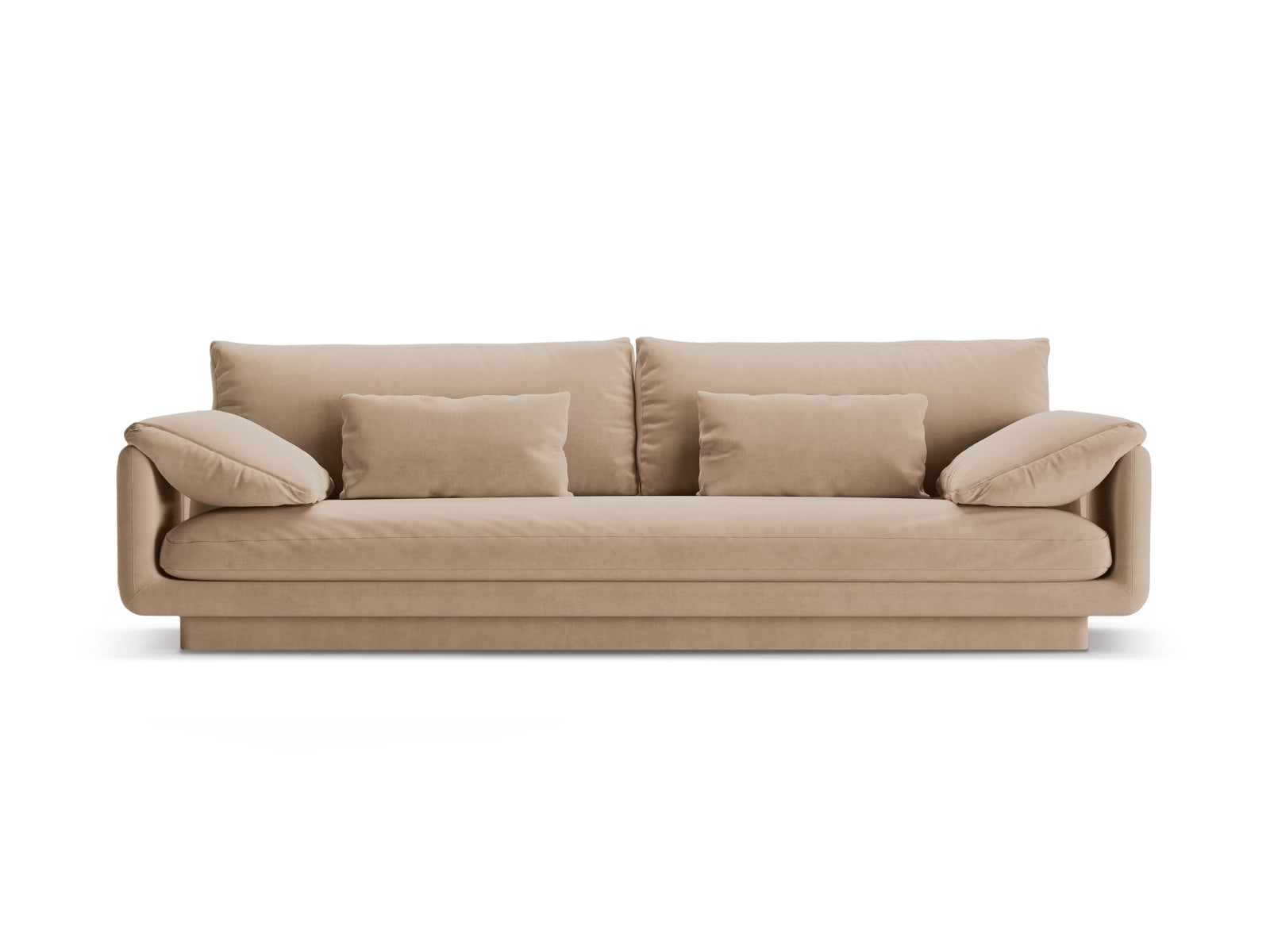 Torino Velour Sofa 4 Sitzer in Sand-Casino präsentiert im Onlineshop von KAQTU Design AG. 4er Sofa ist von Micadoni