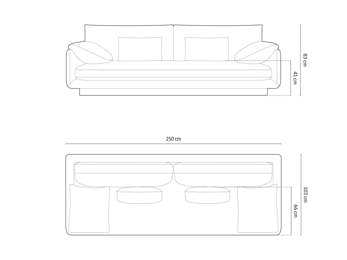 Torino Velour Sofa 4 Sitzer in Sand-Casino präsentiert im Onlineshop von KAQTU Design AG. 4er Sofa ist von Micadoni