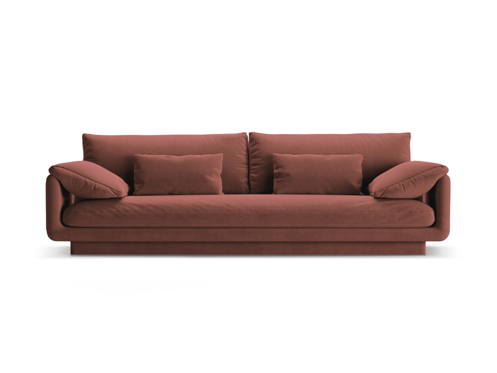 Torino Velour Sofa 4 Sitzer in Cuoio präsentiert im Onlineshop von KAQTU Design AG. 4er Sofa ist von Micadoni