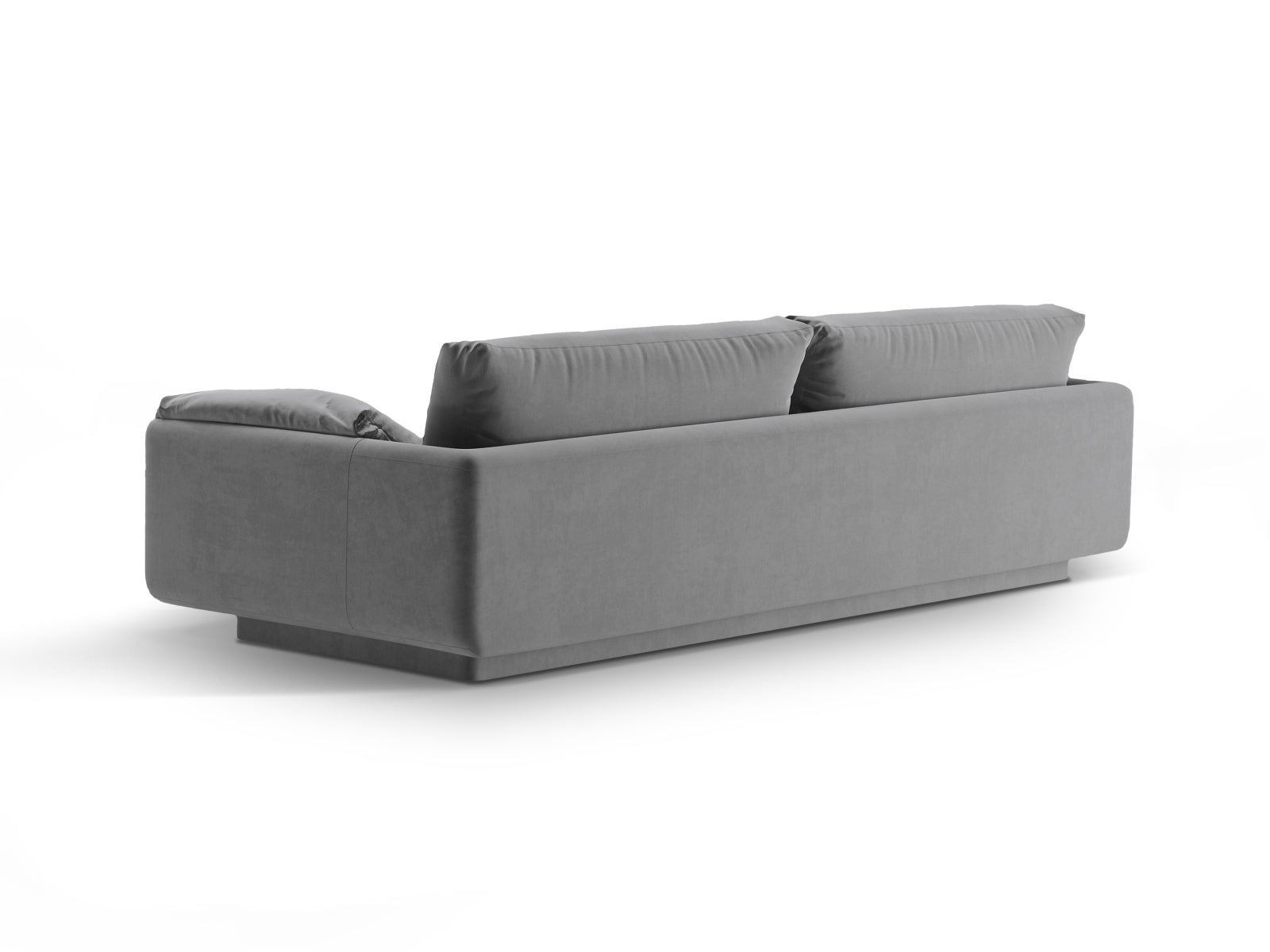Torino Velour Sofa 4 Sitzer in Light Grey-Casino präsentiert im Onlineshop von KAQTU Design AG. 4er Sofa ist von Micadoni
