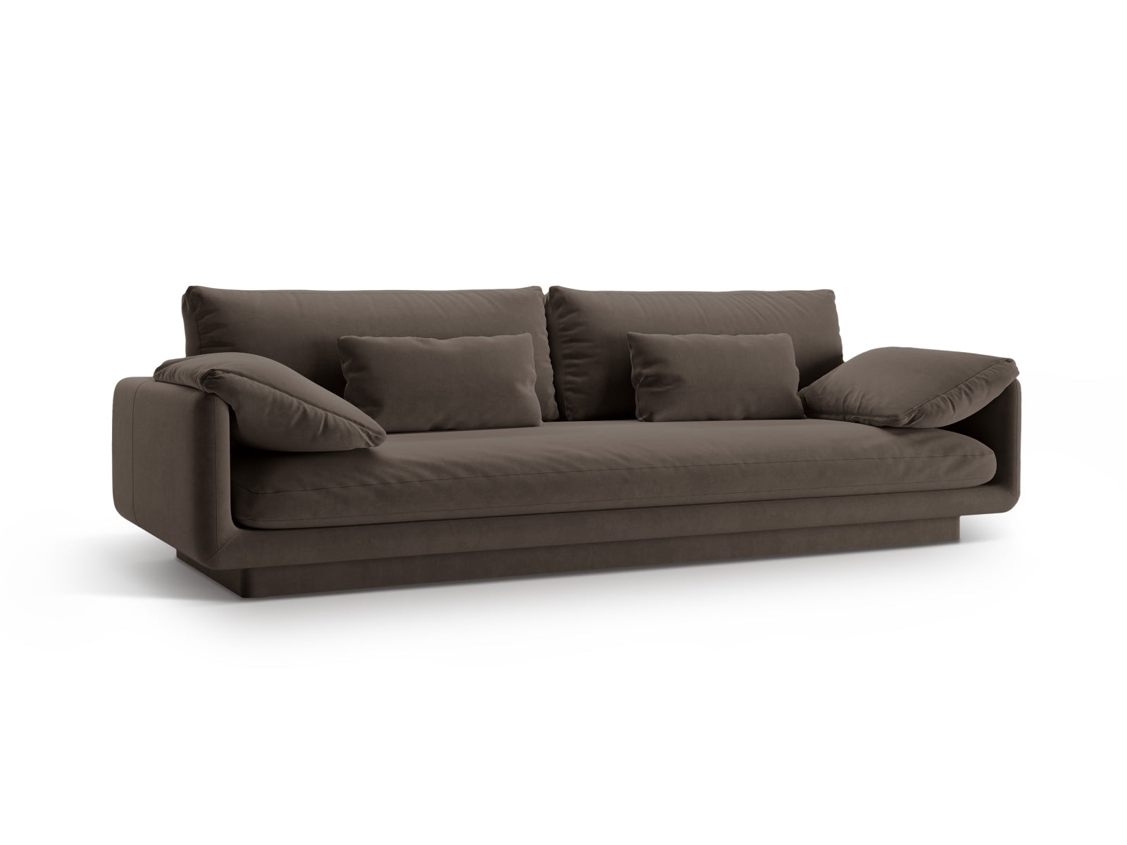 Elegantes Torino Velour Sofa für 4 Personen in stilvollem Ebony-Casino, ideal für moderne Wohnräume und gemütliche Abende.