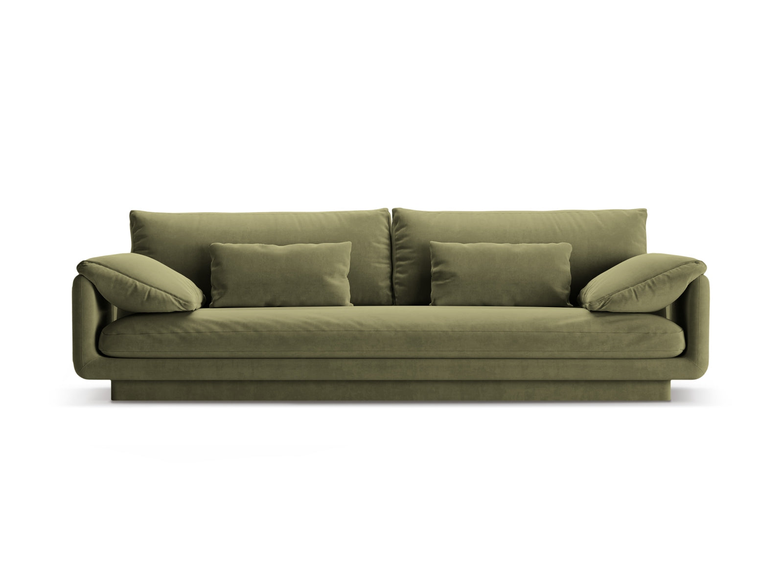 Torino Velour Sofa 4 Sitzer in Light Green-Casino präsentiert im Onlineshop von KAQTU Design AG. 4er Sofa ist von Micadoni