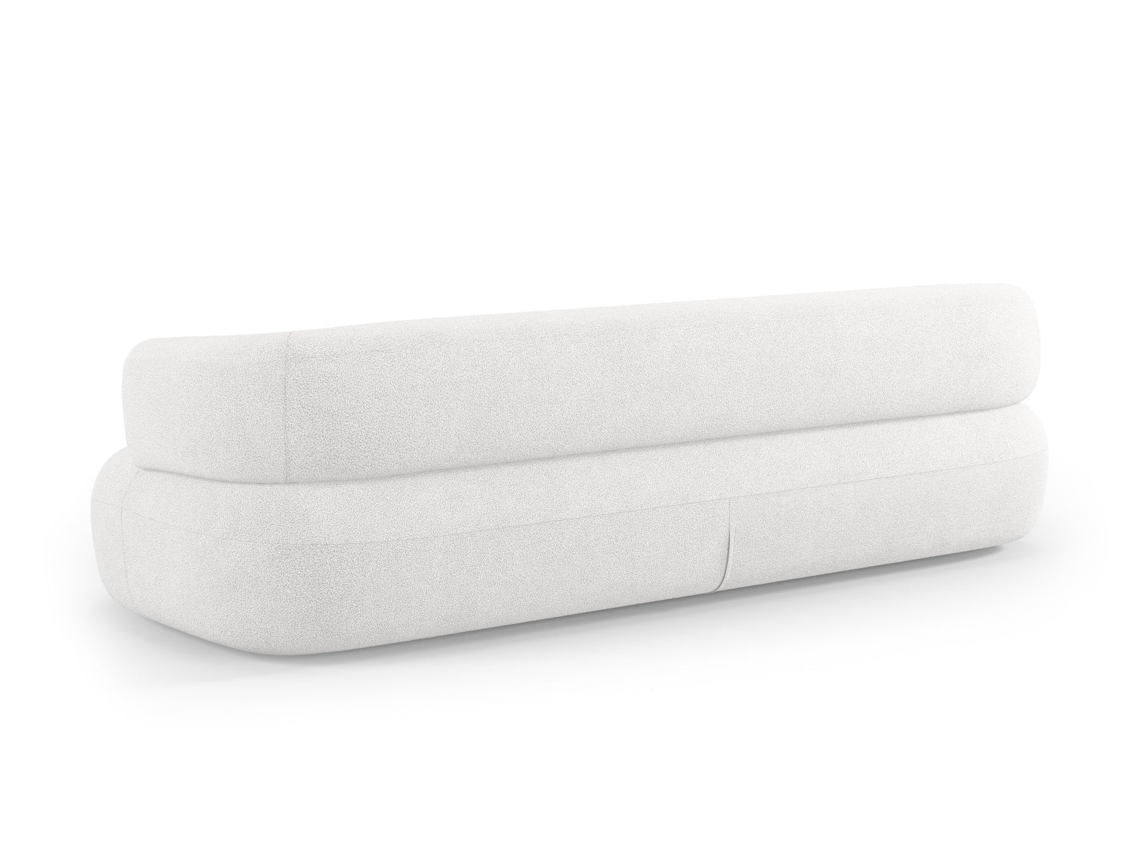 Elegantes 4-Sitzer Sofa Jenny Boucle in Ivory von Micadoni, ideal für moderne Wohnzimmer und gesellige Stunden mit Freunden.
